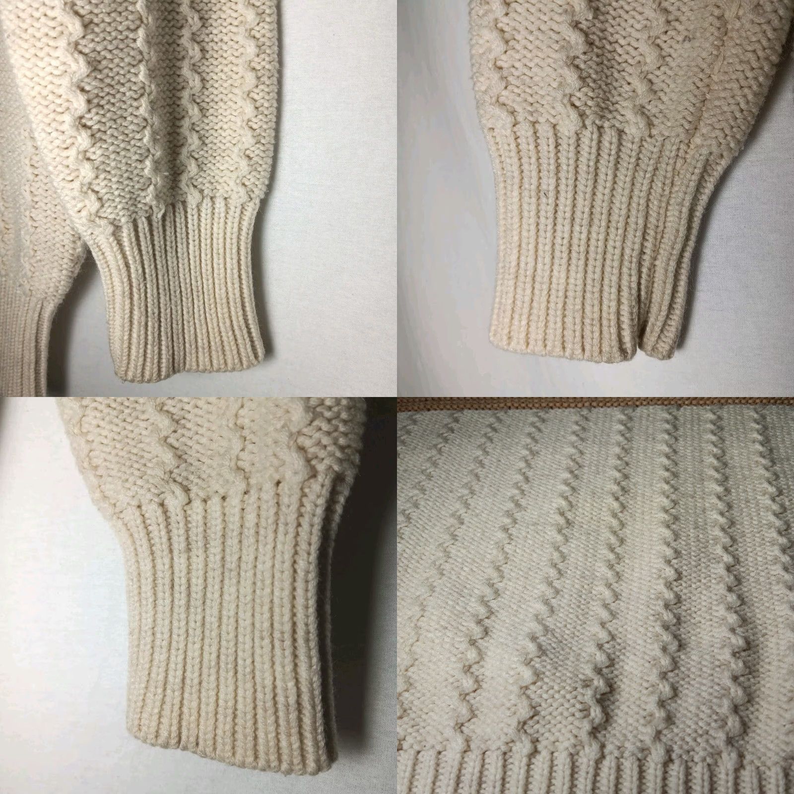 Vintage VINTAGE Evian Jrs Sweater Pullover M Cream Pink Brown Chunky Boat Neck Women Size M / US 6-8 / IT 42-44 - 11 Thumbnail
