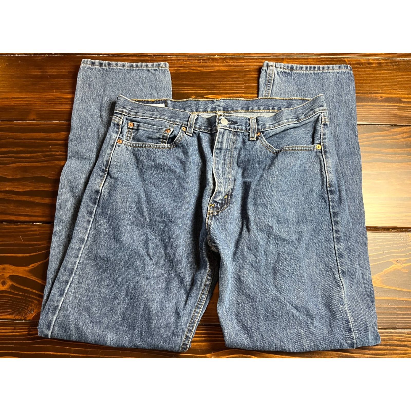 Denime VINTAGE LEVI Strauss & Co. Jeans Men 505 Blue Denim Straight Leg W36 L34 Casual Pants Mens Size US 36 / EU 52 - 2 Thumbnail