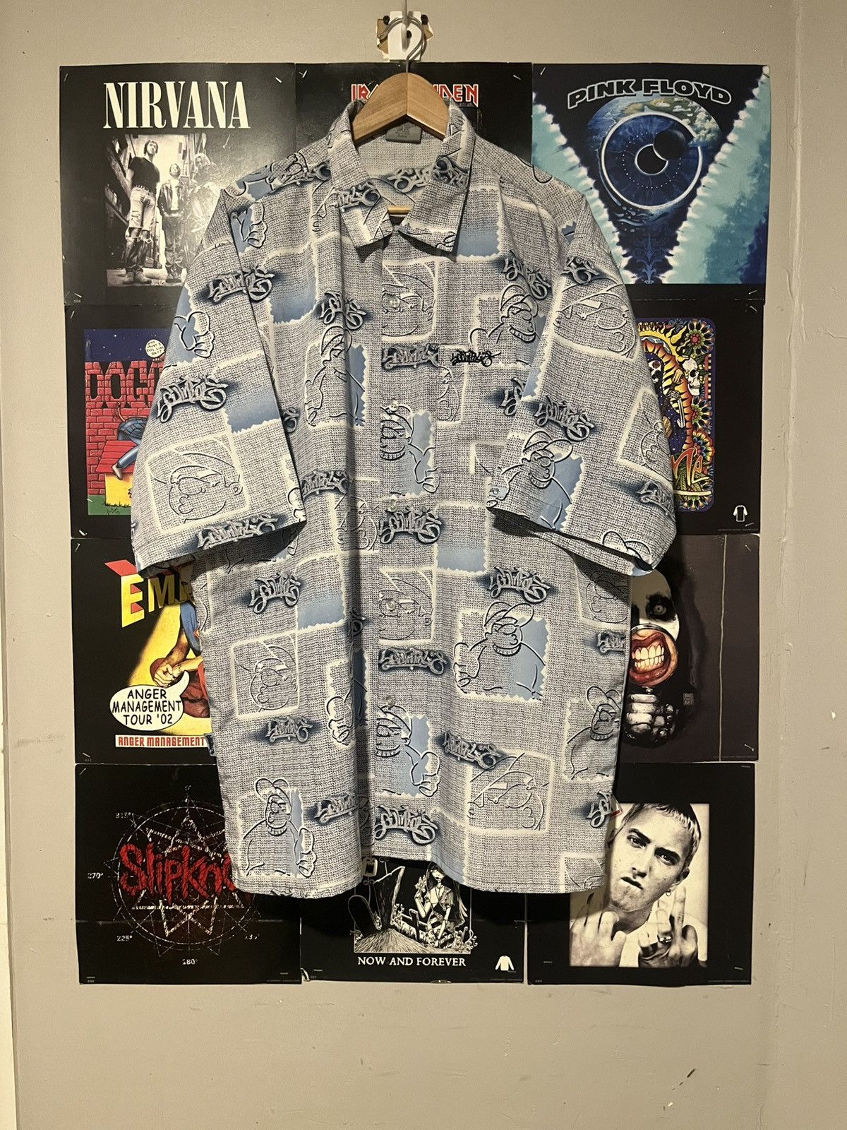 Southpole Y2K 2000 SouthPole Graffiti Gangster Oversized Button Down Size US XL / EU 56 / 4 - 1 Thumbnail