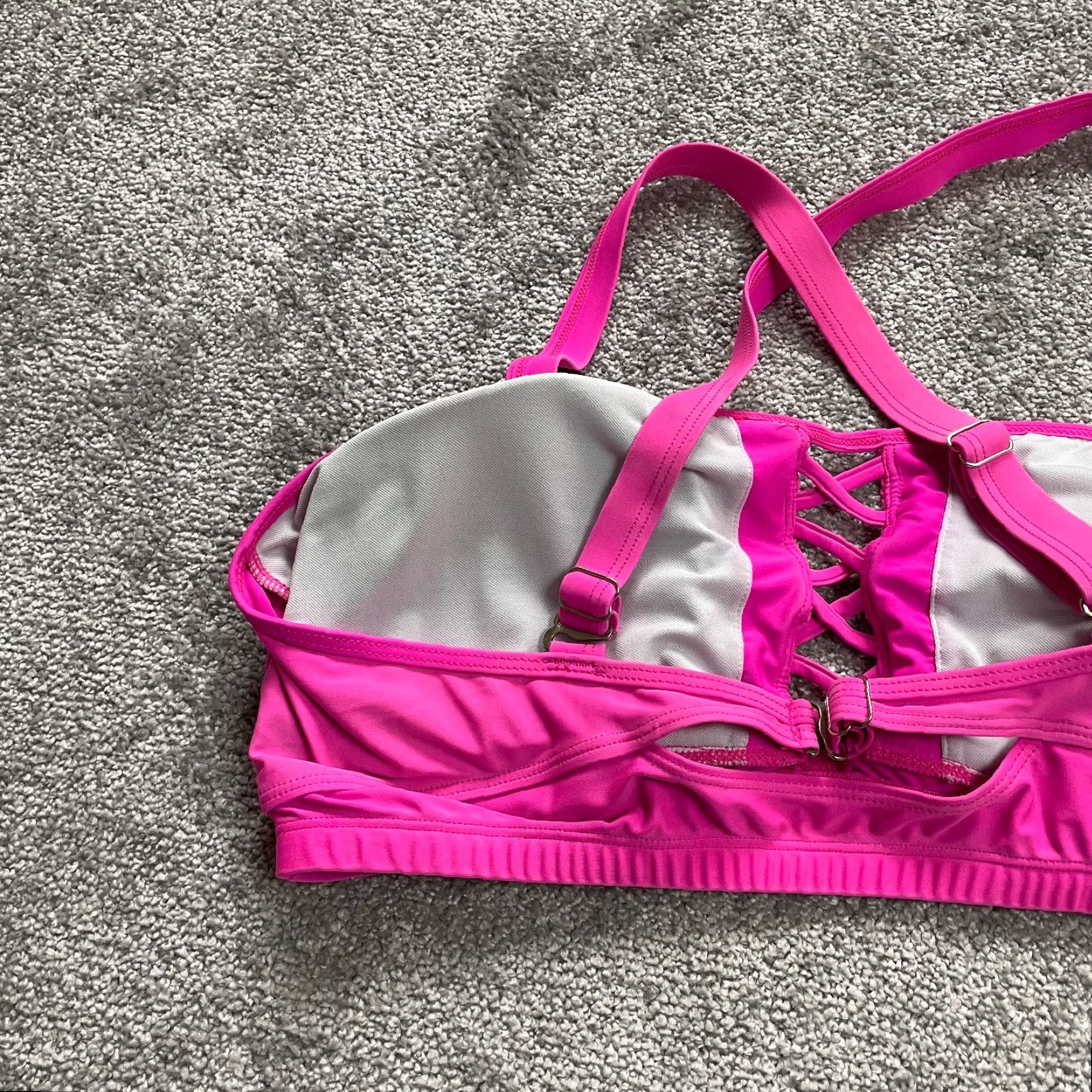 Pinko Unbranded Swimwear Bikini Top Womens 20W Pink Bandeau Removable Strap Beach Size 3XL / US 20-22 - 5 Thumbnail