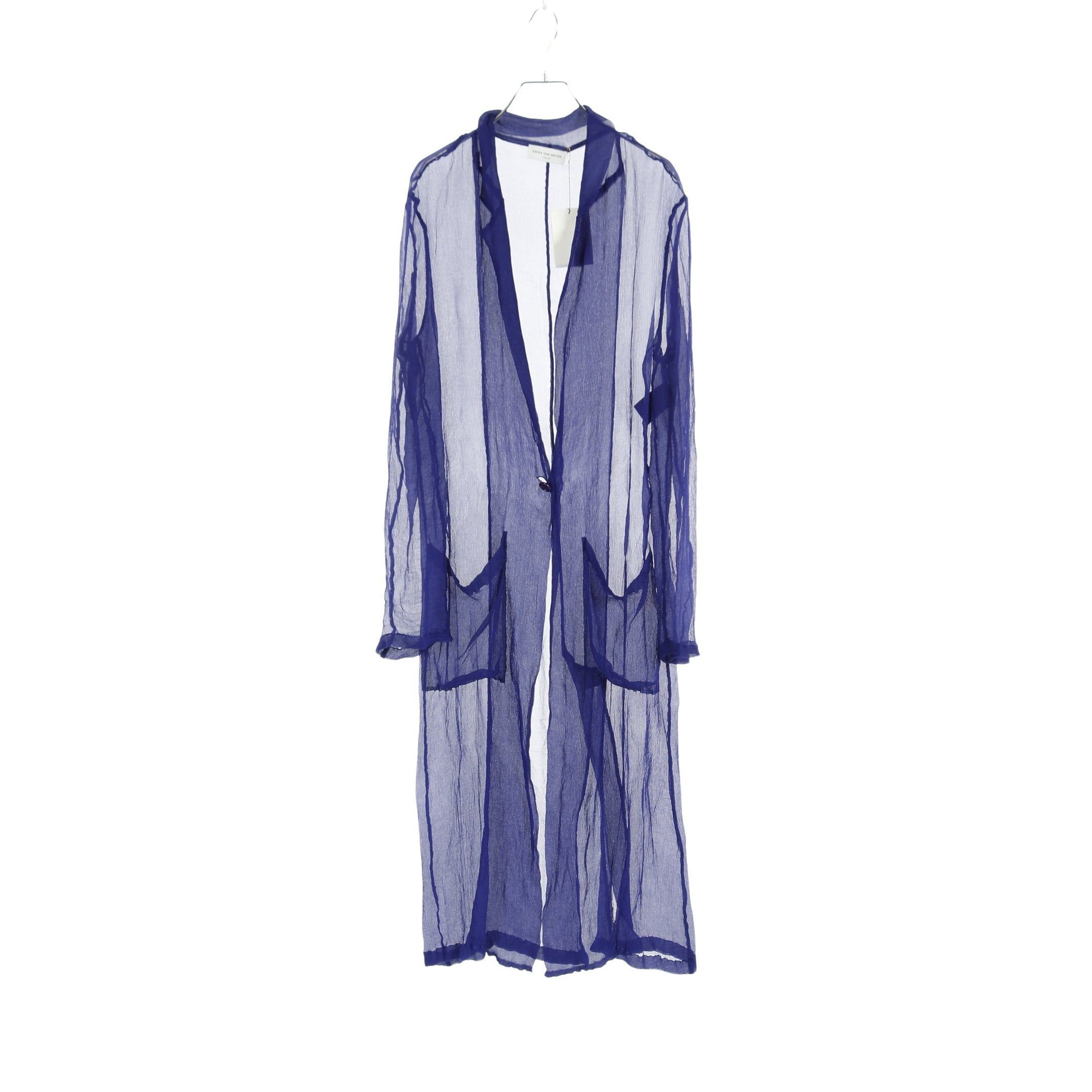 Dries Van Noten Dries Van Noten Bongo Coat Silk Blue Size ONE SIZE - 1 Thumbnail
