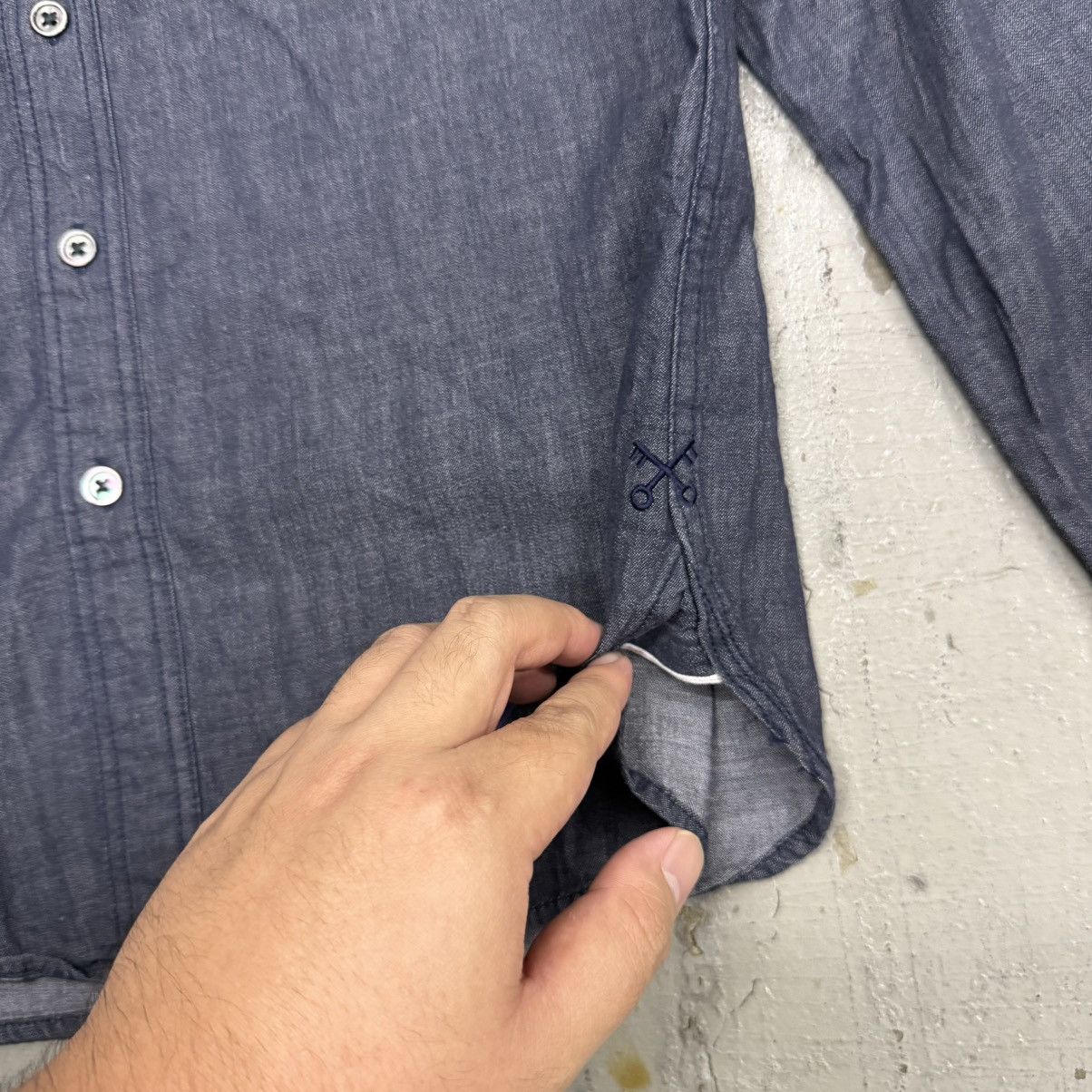 uniform experiment Uniform Experiment Raw Denim Button Up Shirt Size US S / EU 44-46 / 1 - 4 Thumbnail