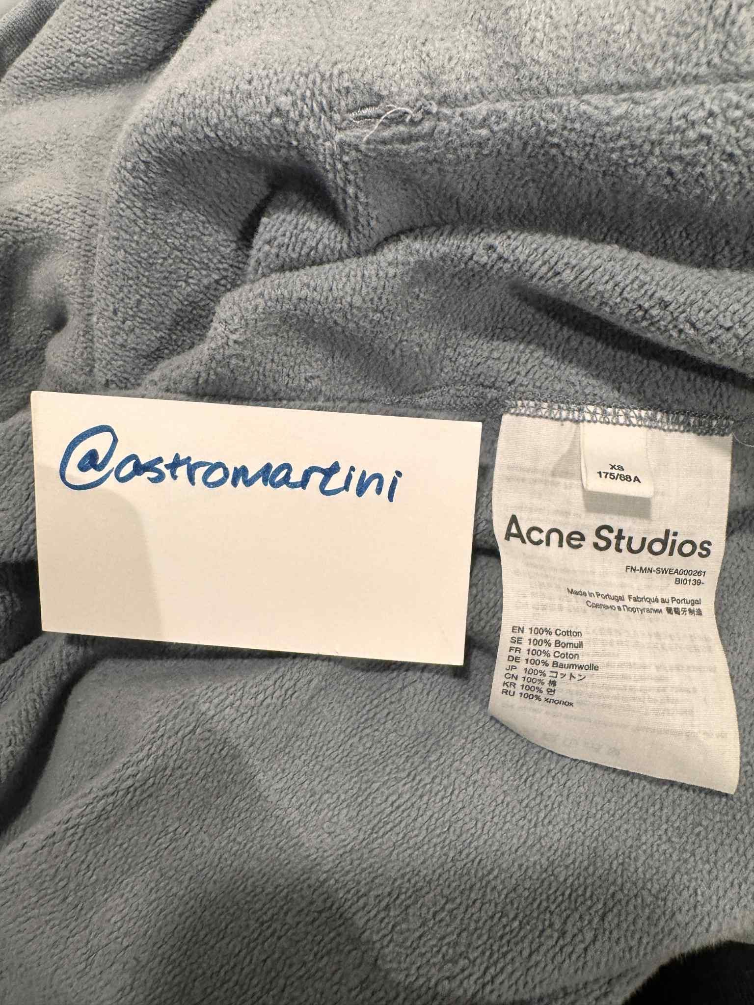 Acne Studios Acne Studios Steel Grey Logo Oversized Hoodie Size US XS / EU 42 / 0 - 4 Thumbnail
