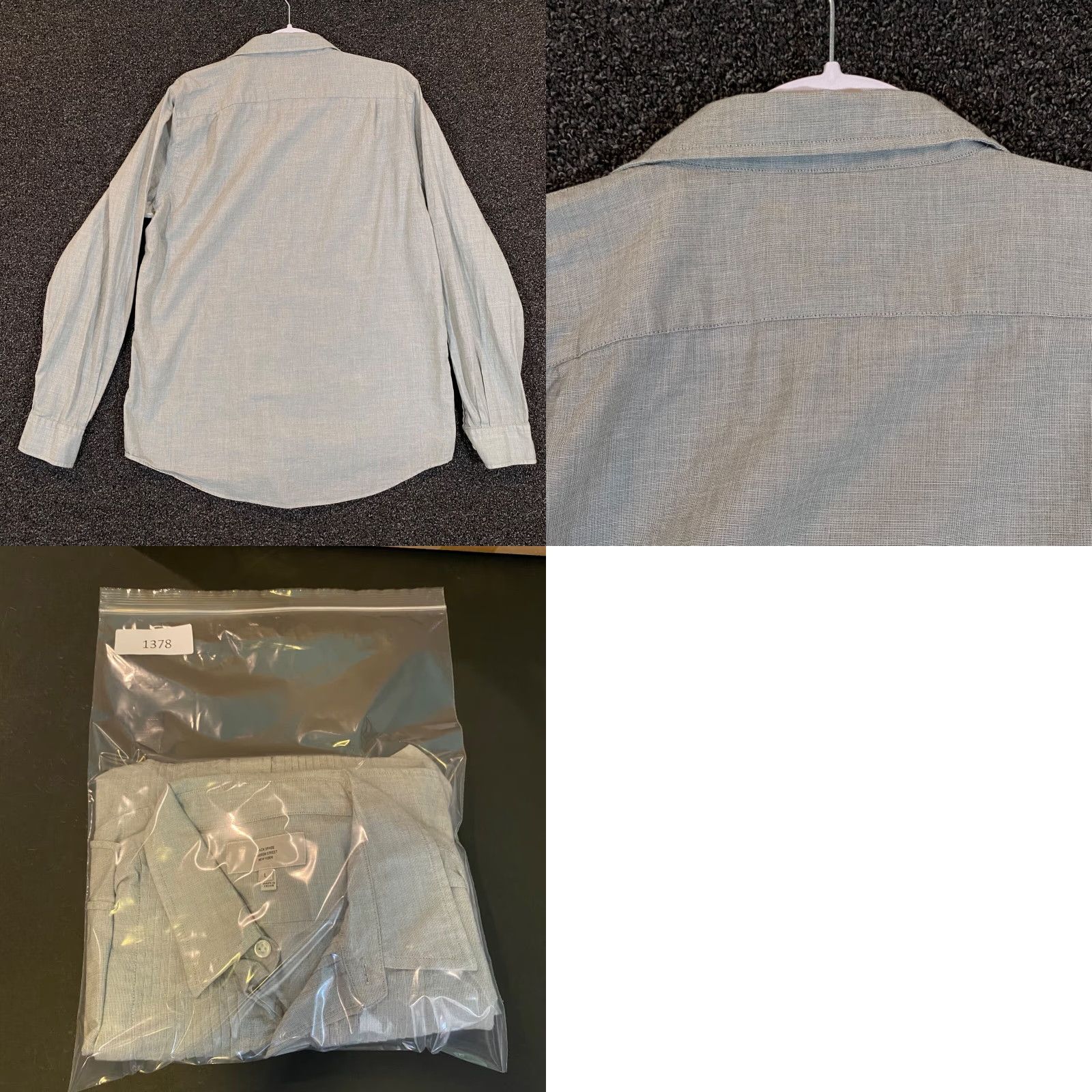 Vintage VINTAGE JACK SPADE Dress Shirt Men Large Gray Long Sleeve Button Up Casual Business Size 42R - 8 Thumbnail