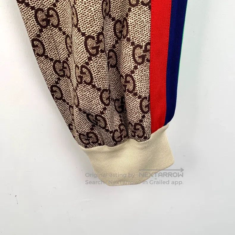 Gucci Gucci SizeS Colour block striped logo jacquard cotton draws Size 42" / US 20 - 5 Thumbnail