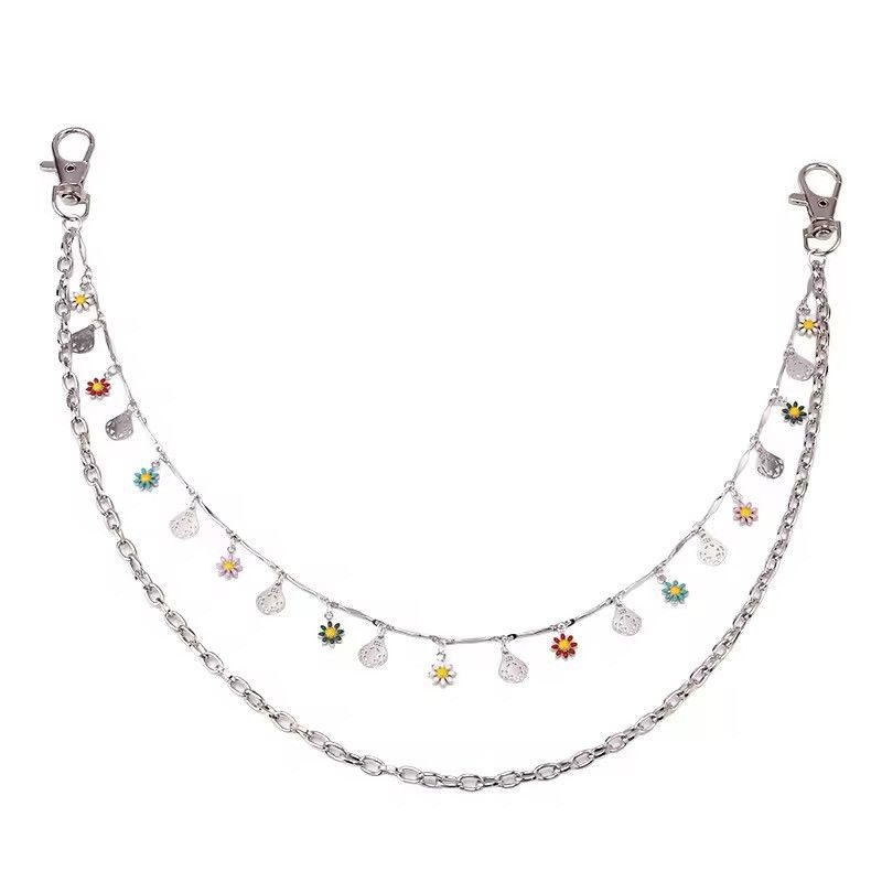 Jewelry Acrylic Flower Pants Waist Chain Size ONE SIZE - 3 Thumbnail