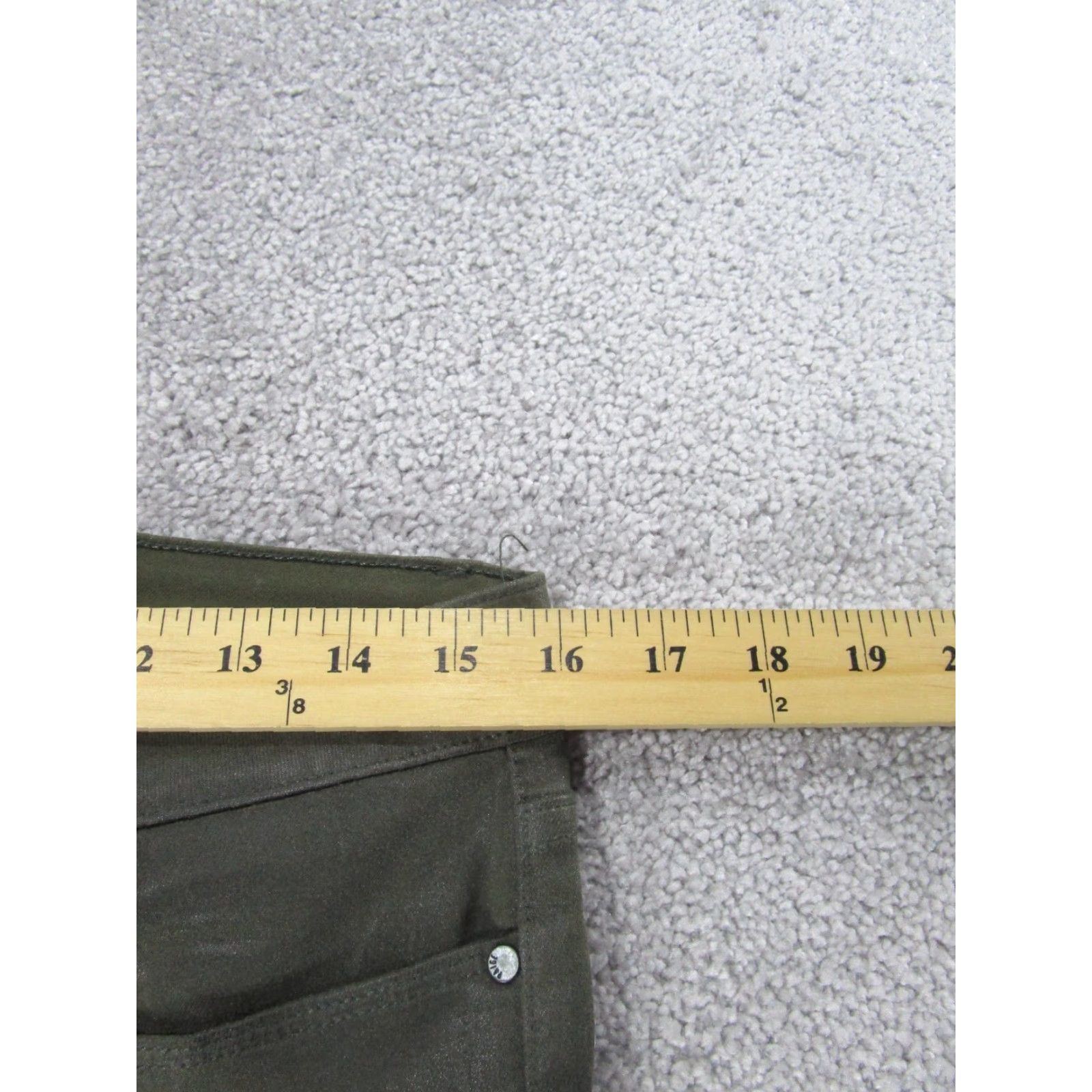 Paige Paige Jeans Womens 30 Petite Hoxton Ankle Green Coated Denim Skinny Size 30" / US 8 / IT 44 - 7 Thumbnail