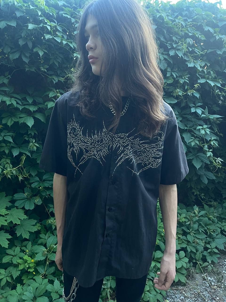 If Six Was Nine Metal neotribal custom button up Size- M - L Size US M / EU 48-50 / 2 - 1 Thumbnail