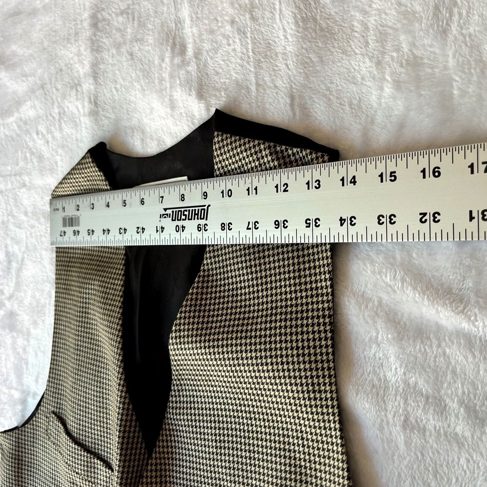 Robert Talbott Robert Talbott Protocol Men Vest Houndstooth V-Neck Brown/Black Medium Waistcoat Six-Button Notch Front Single-Breasted Formal Wedding Size US M / EU 48-50 / 2 - 5 Thumbnail