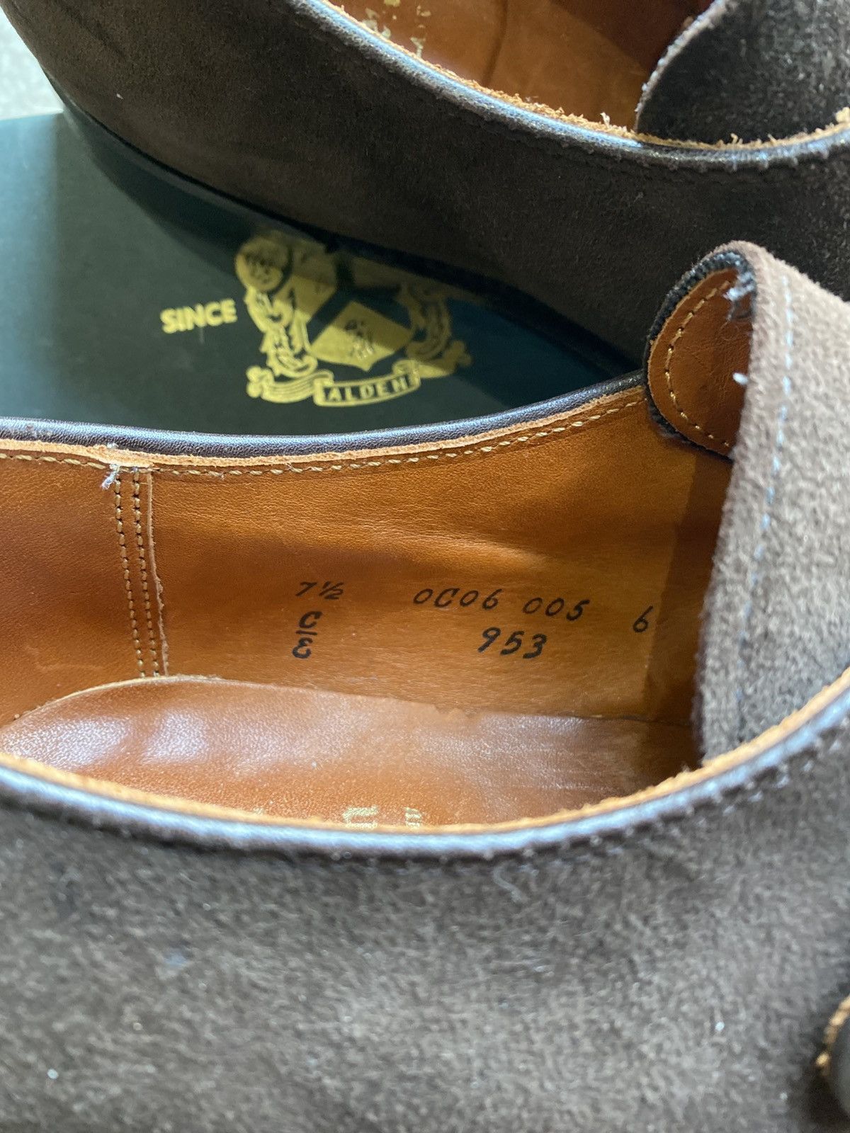 Alden Alden 953 brown suede monk strap 7,5/41,5 Size US 7.5 / EU 40-41 - 4 Thumbnail