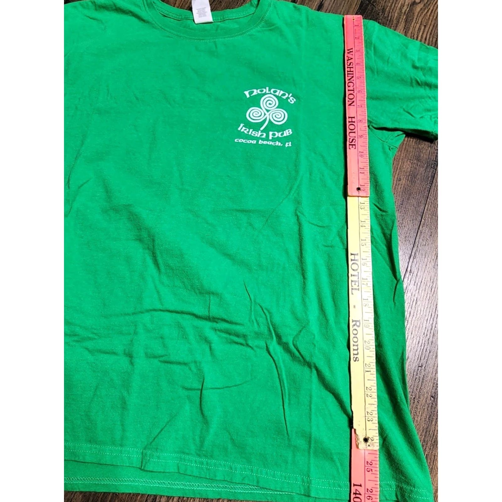 Gildan VINTAGE Gildan Men's XL T-Shirt Double-Sided Pub Brewery Irish Toucan_short Sleeve Green Cotton 2000s Size US XL / EU 56 / 4 - 3 Thumbnail