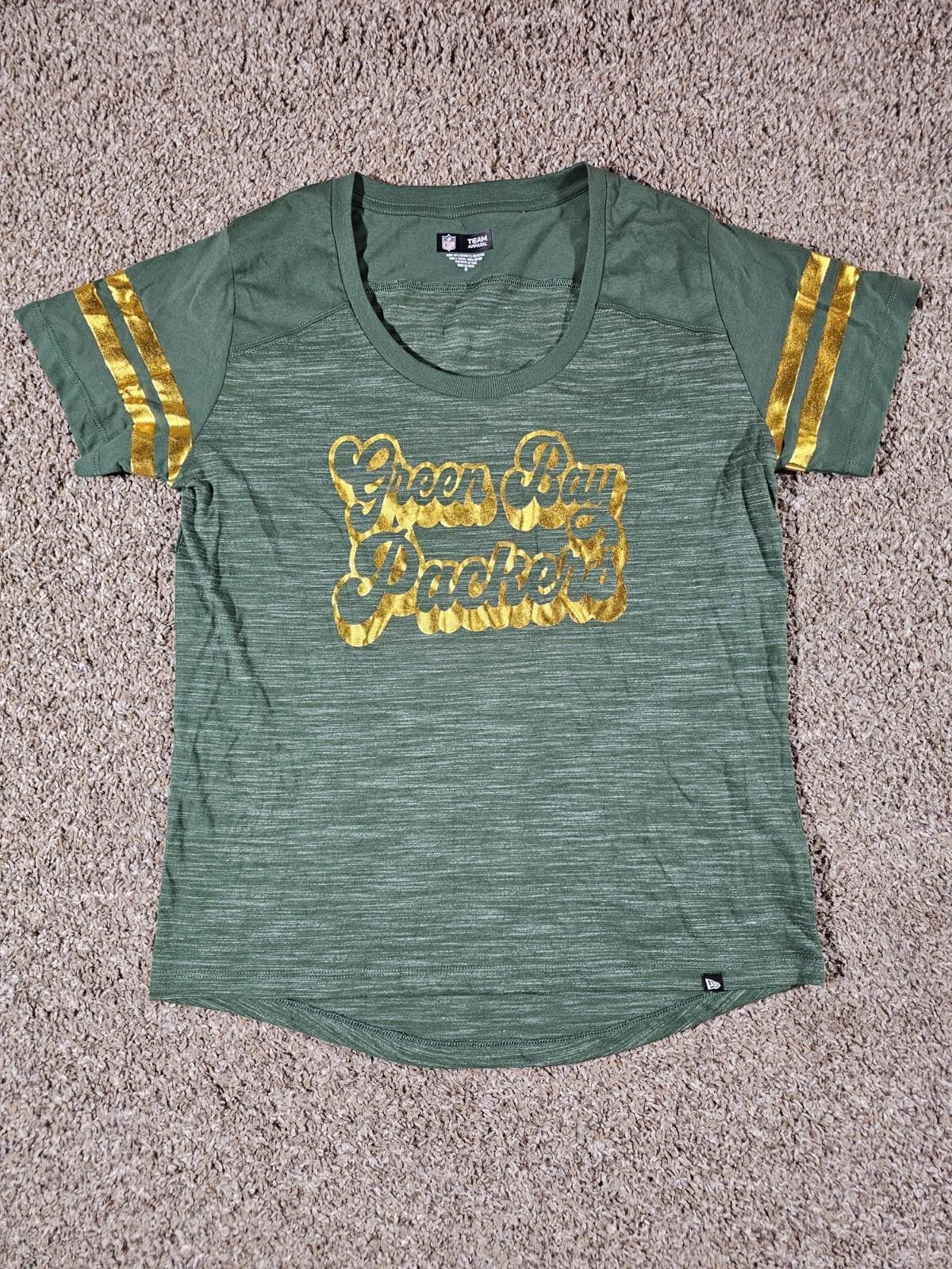 New Era Nfl Team Apparel Green Bay Packers Womens M New ERA Tshirt Size ONE SIZE - 1 Thumbnail