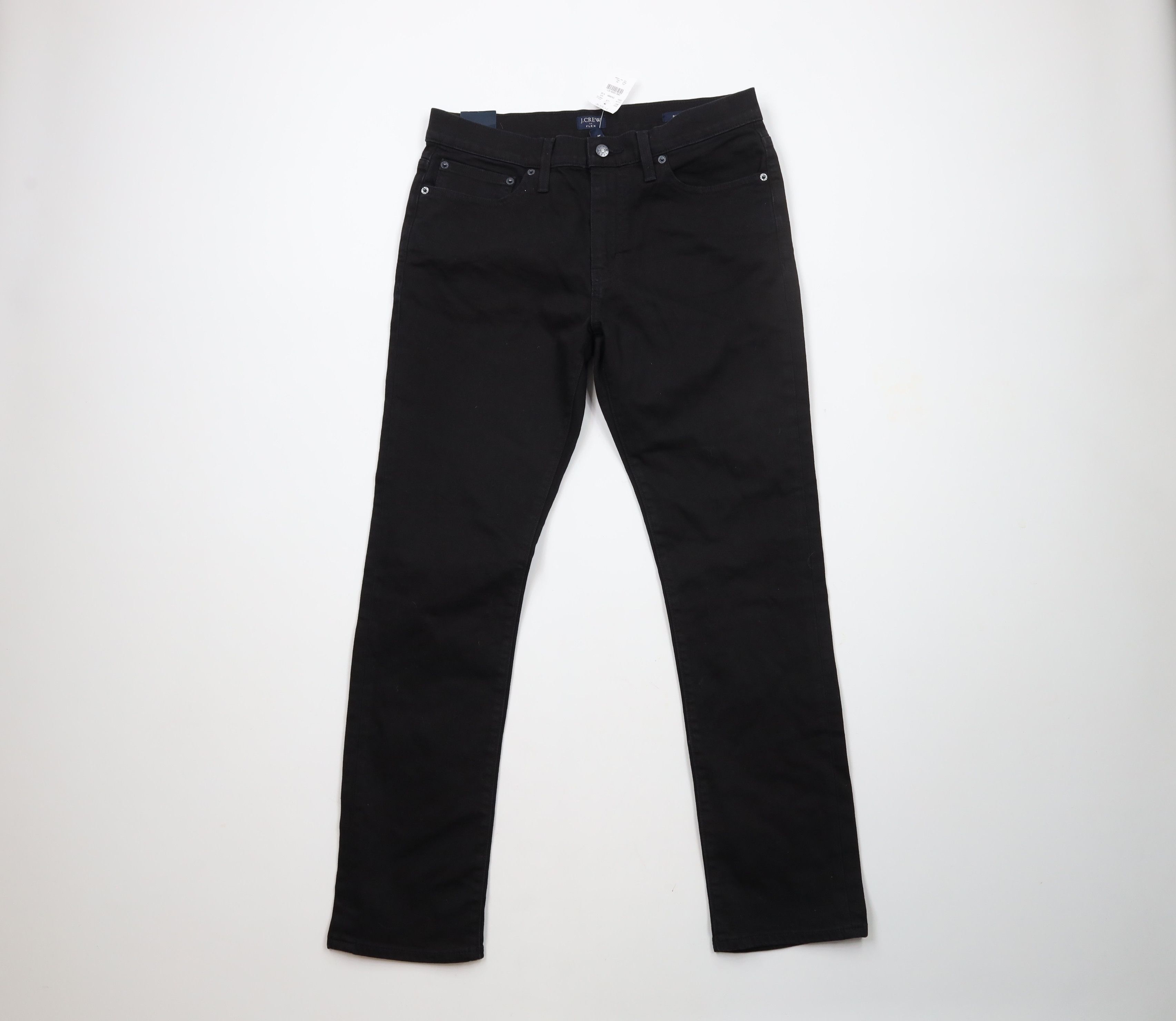 New J Crew Stretch Slim Fit Straight Leg Denim Jeans Black