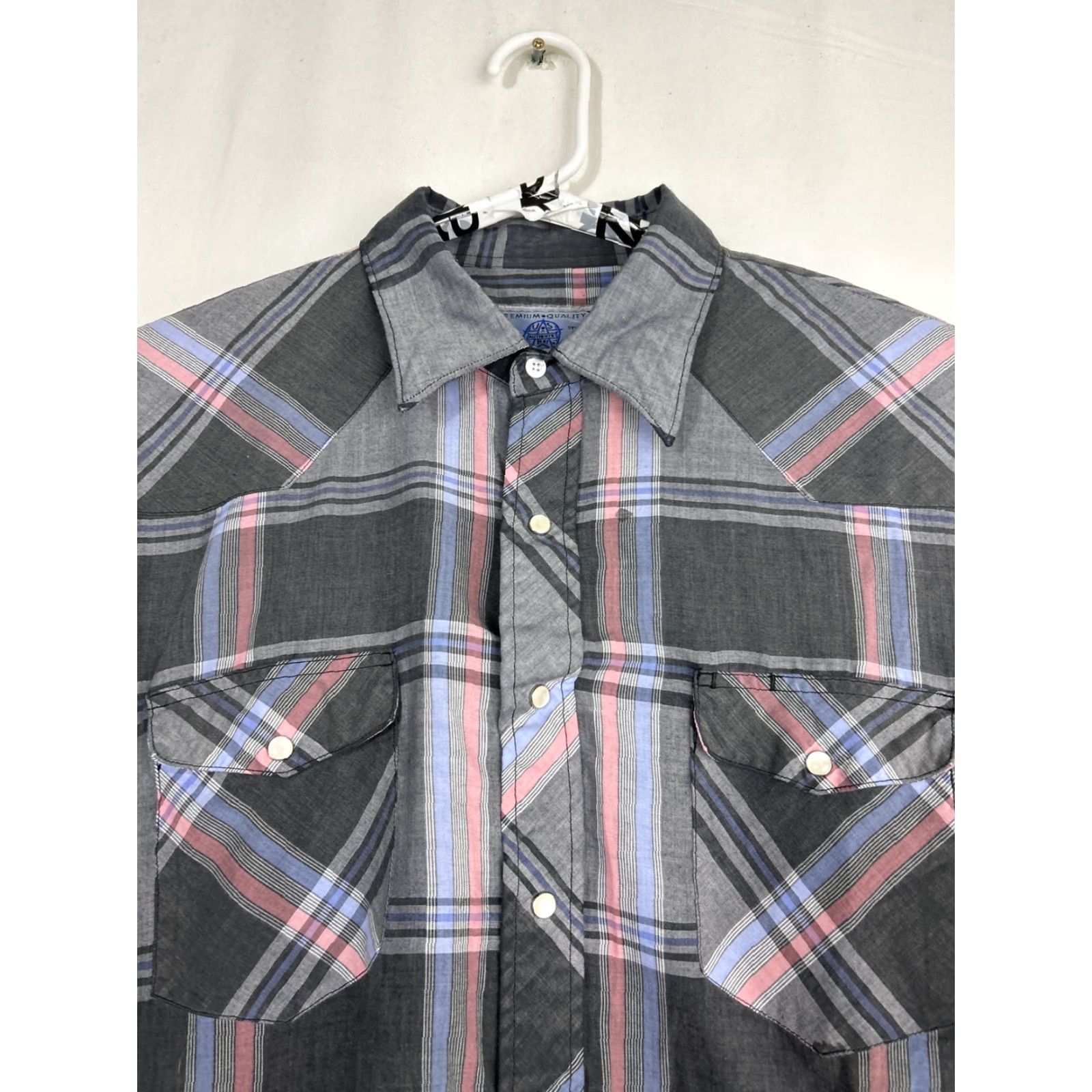 Vintage VINTAGE American Hero Pearl Snap Shirt Gray Plaid Western Size XL Men Size US XL / EU 56 / 4 - 3 Thumbnail