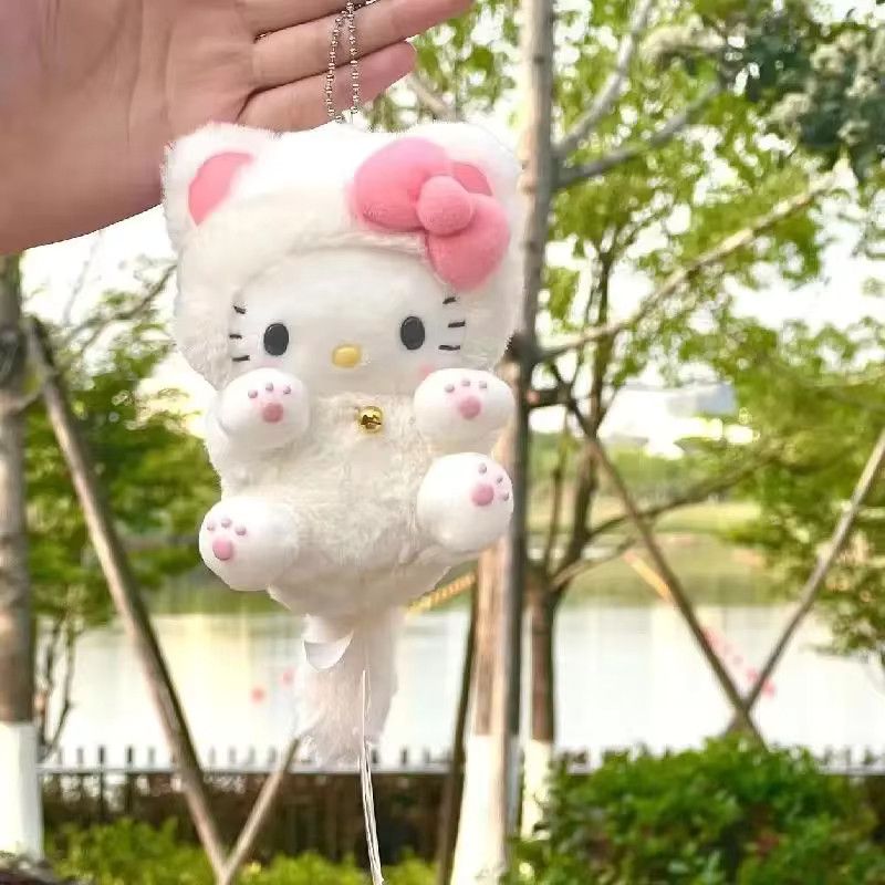 Other 10cm Sanrio Hello Kitty Cartoon Plush Doll Schoolbag Gift Size ONE SIZE - 5 Thumbnail