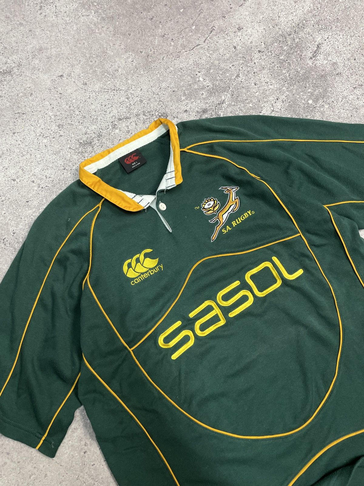 Nike Vintage Nike Rugby South Africa Y2K Striped Polo Size US L / EU 52-54 / 3 - 4 Thumbnail