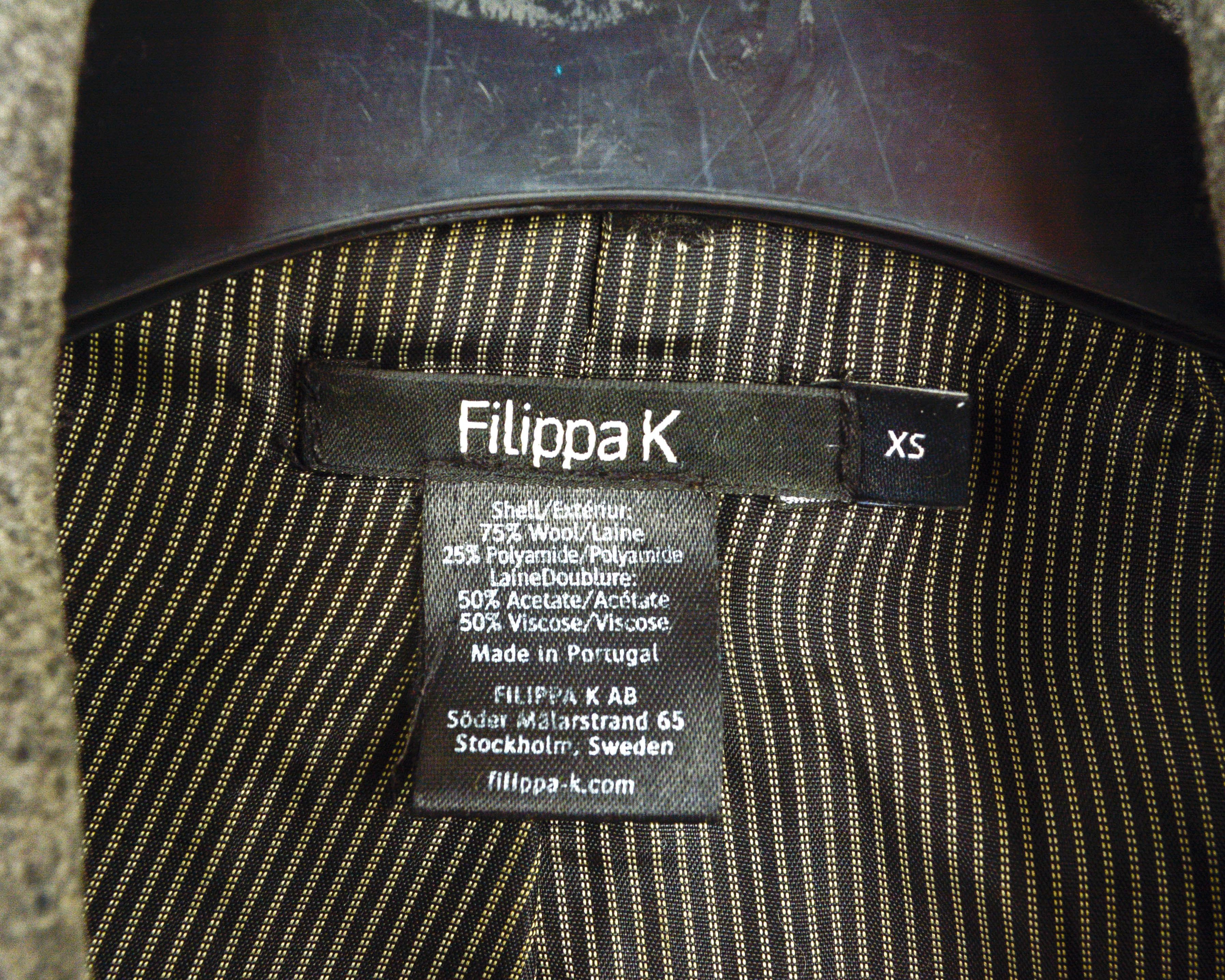 Filippa K Women XS Wool Coat UK 4 Jacket EU 32 Double Breasted Size XS / US 0-2 / IT 36-38 - 6 Thumbnail