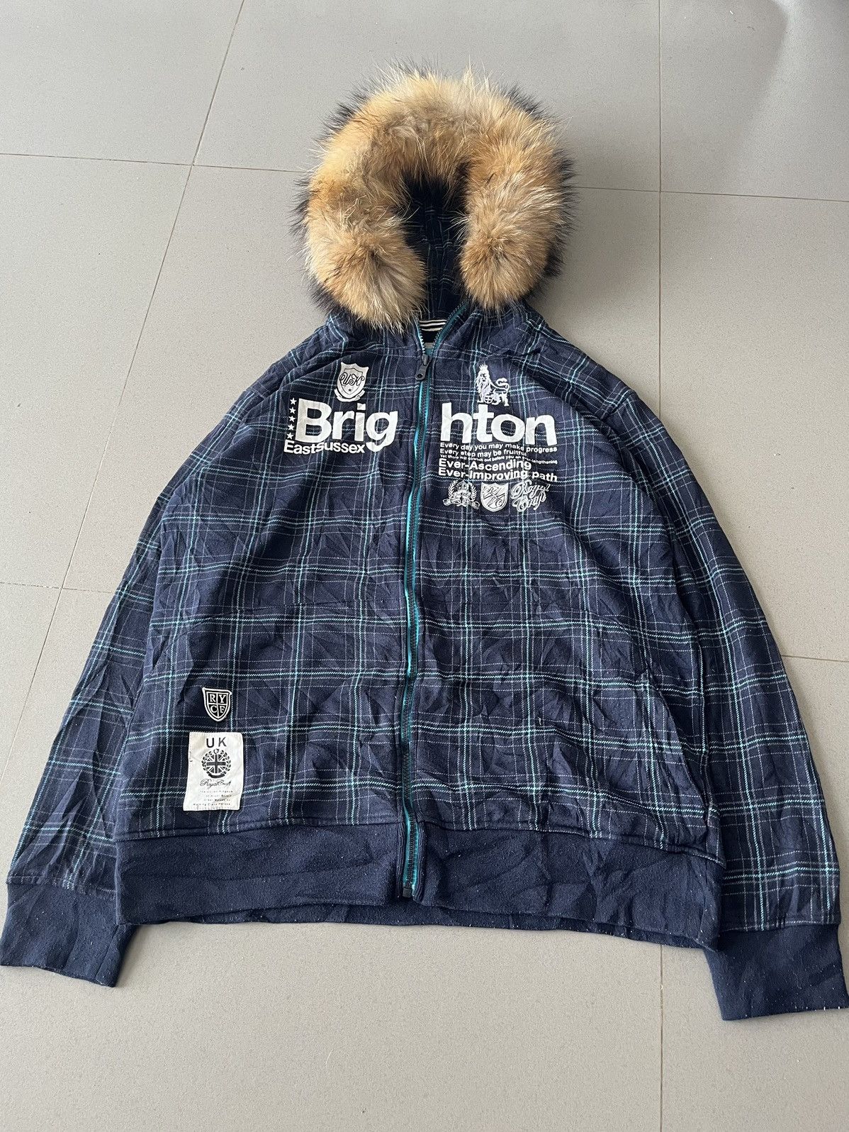 If Six Was Nine × Japanese Brand × Le Grande Bleu (L.G.B.) Japanese~Royal Craft Poem Fur Hoodie Gothic Ifsix Lgb Style Size US L / EU 52-54 / 3 - 6 Thumbnail