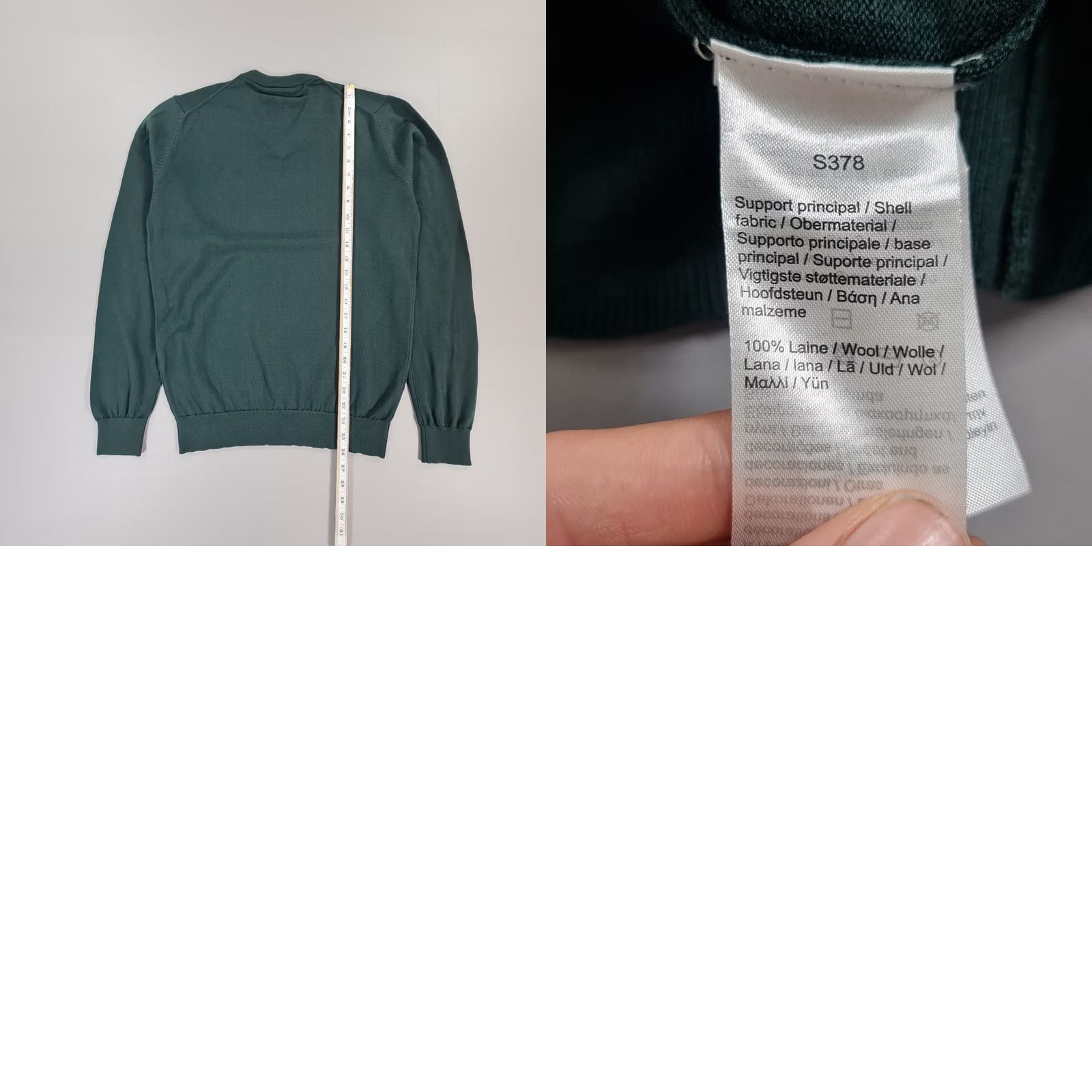 Lacoste Lacoste Jumper Green Small Regular Wool Knitted Pullover V-Neck Long Sleeve Machine Washable Mens Size US S / EU 44-46 / 1 - 8 Thumbnail