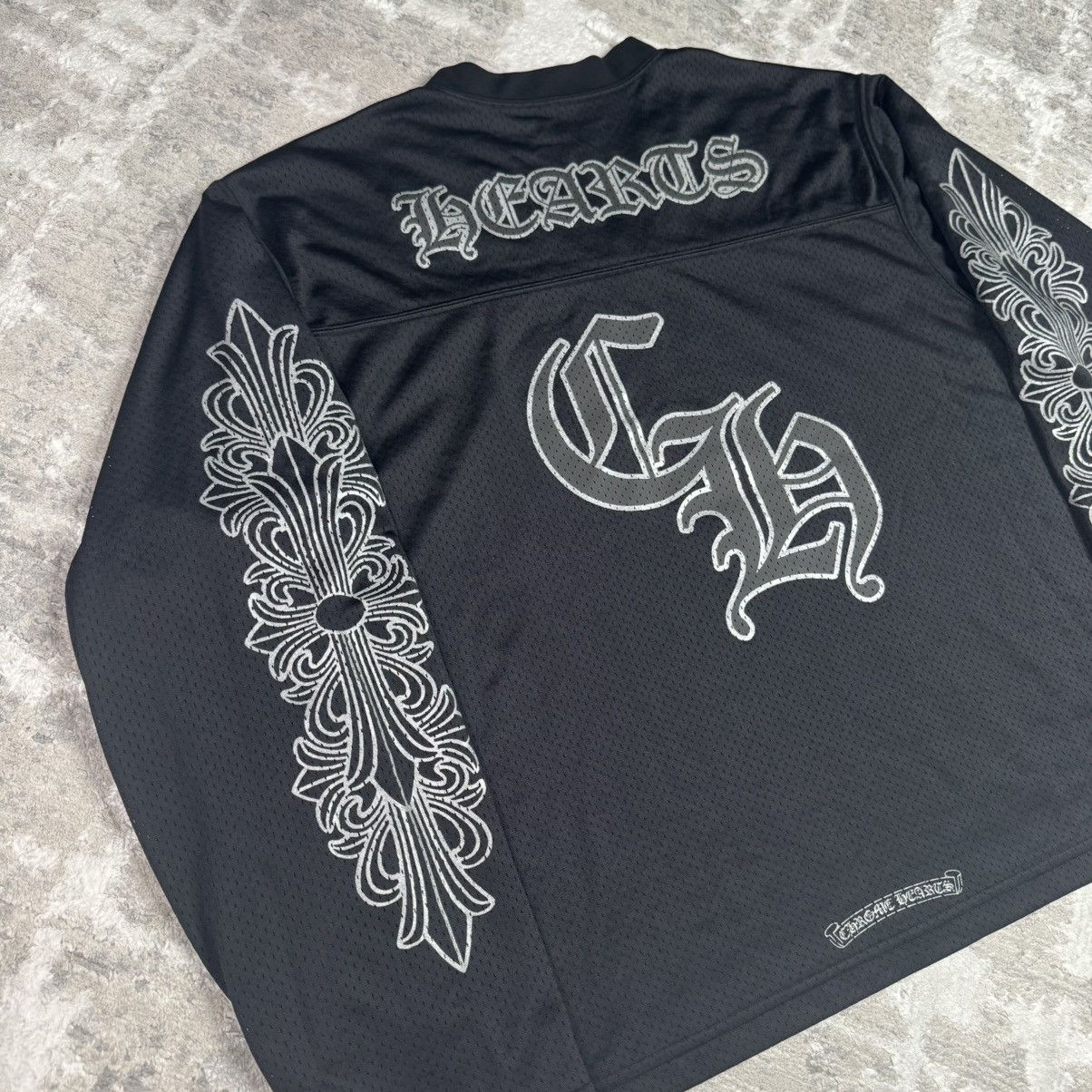 Chrome Hearts Mesh stadium floral long sleeve jersey Size US M / EU 48-50 / 2 - 3 Thumbnail