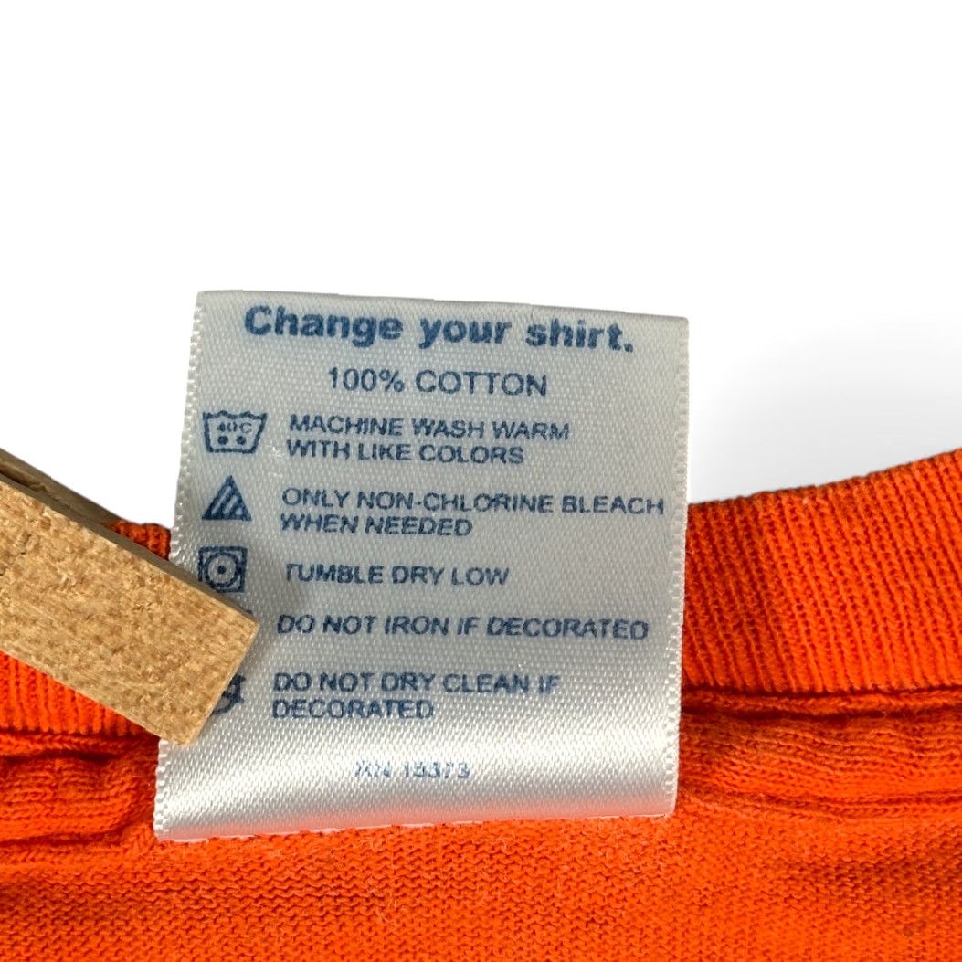 Delta VINTAGE Not A Hunter Shirt Delta T-Shirt Adults Large Orange 90s Wildlife Control Quote Men Size US L / EU 52-54 / 3 - 4 Thumbnail