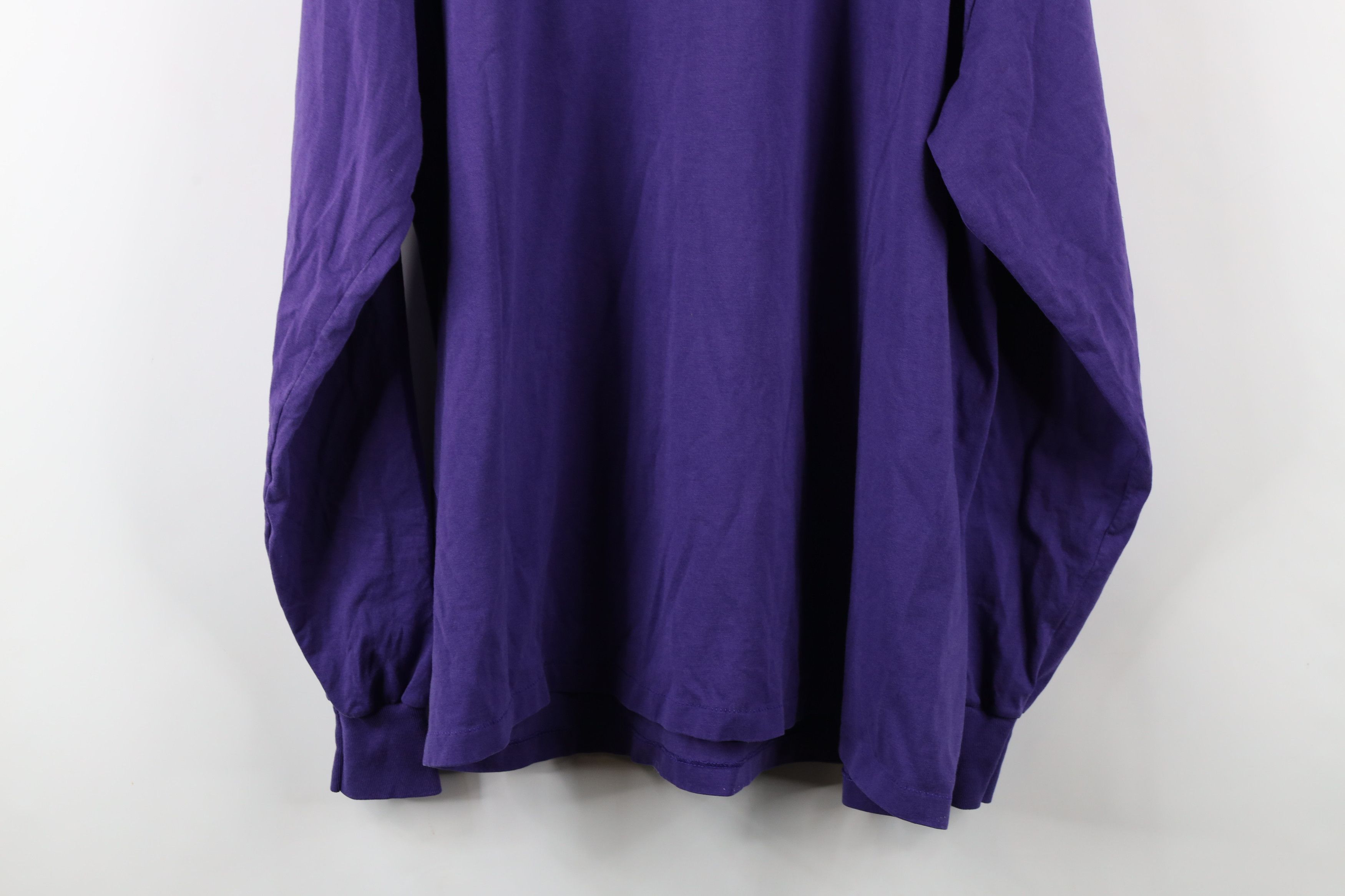 Vintage Vintage 90s Streetwear Blank Long Sleeve T-Shirt Purple Size US XXL / EU 58 / 5 - 11 Thumbnail