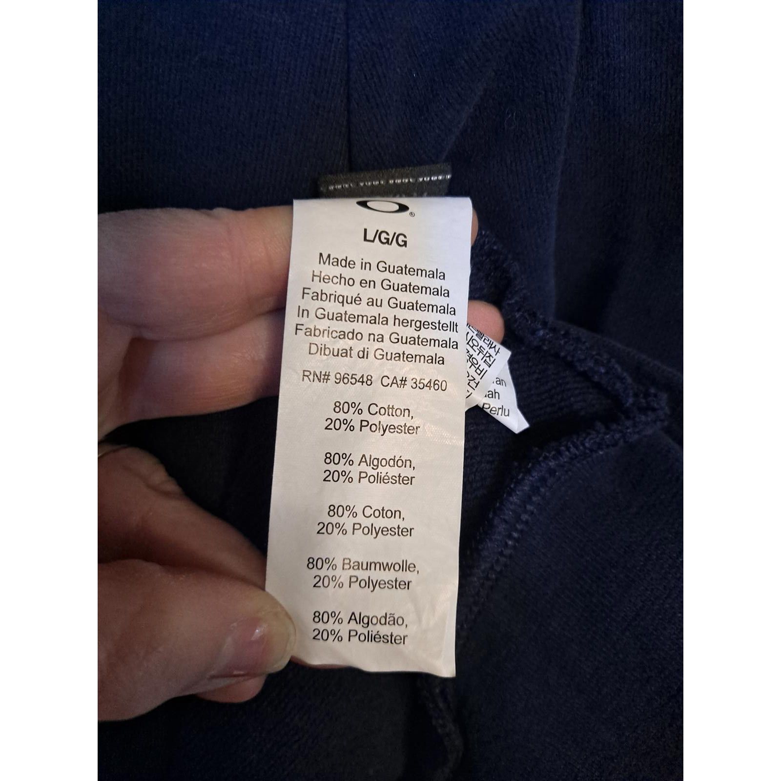 Oakley Oakley Full Zip Navy Hooded Sweatshirt with Logo on Front Si Size US L / EU 52-54 / 3 - 6 Thumbnail