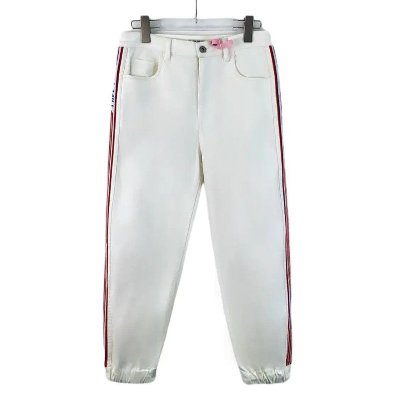 Miu Miu Miu Miu White Cotton Women's Casual Pants 0089 Size 23" - 1 Thumbnail