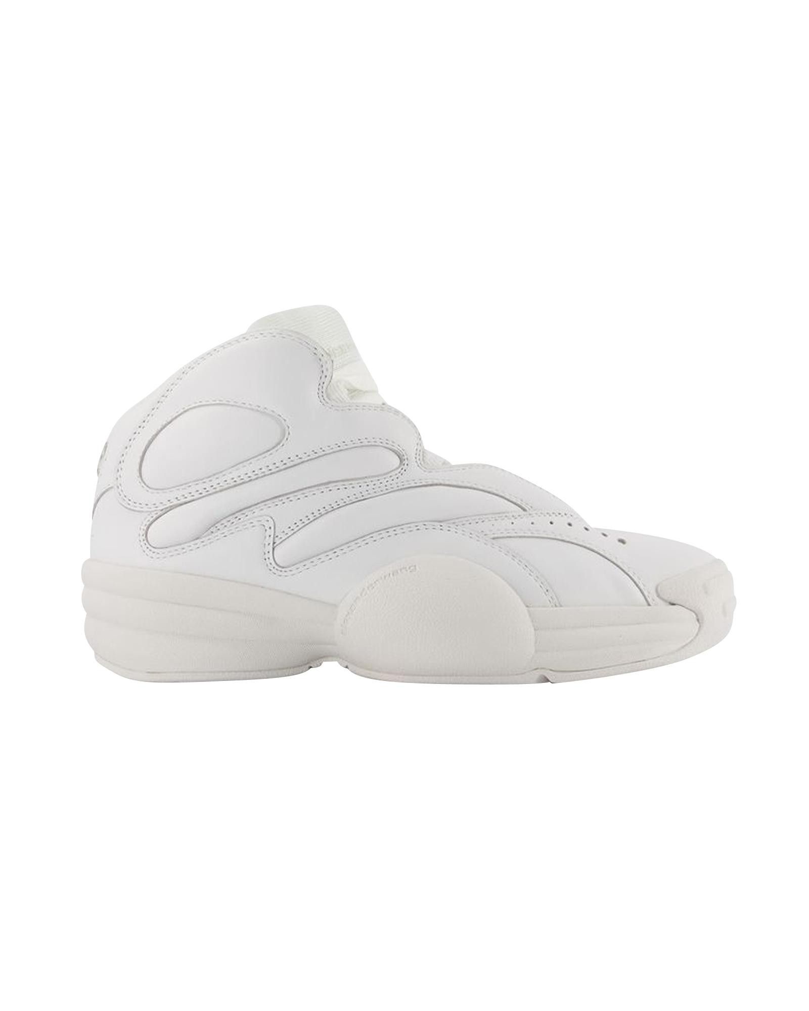image of Alexander Wang White Leather Hoop Sneakers - Suede Effect Calfskin, Women's (Size 6)