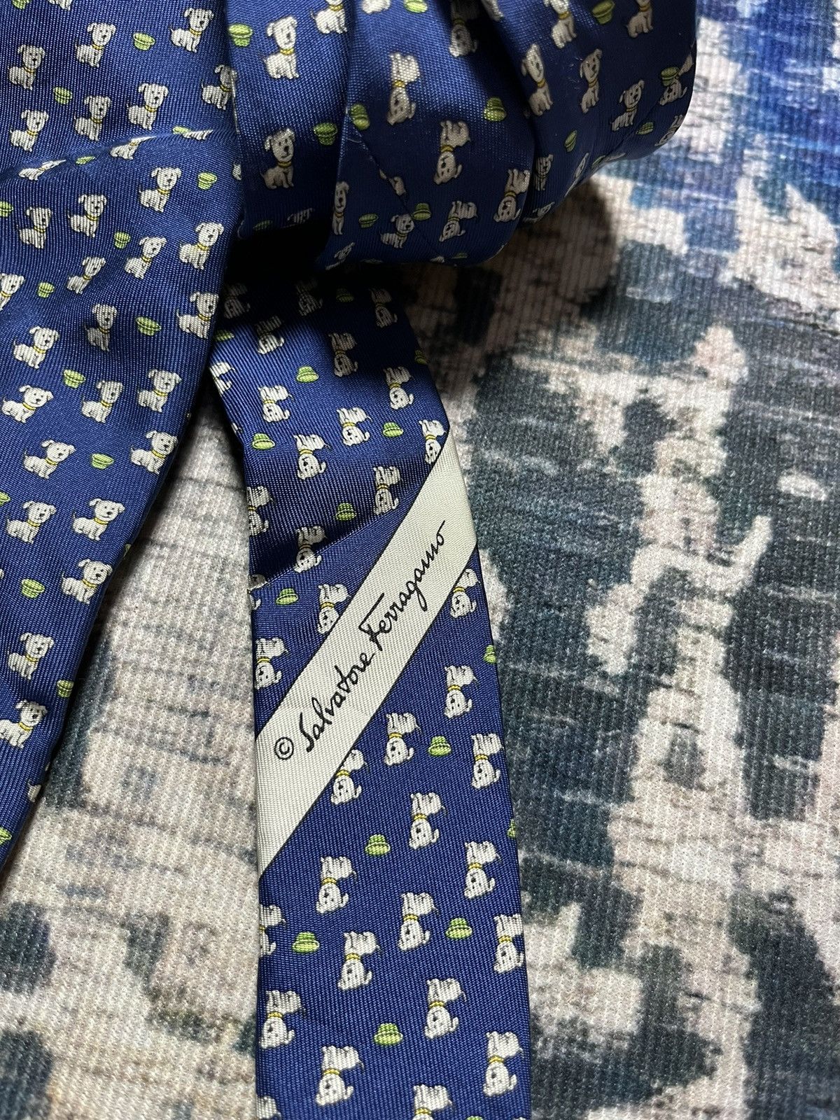 Designer × Salvatore Ferragamo × Vintage Salvatore Ferragamo Necktie Made in Italy Size ONE SIZE - 3 Thumbnail