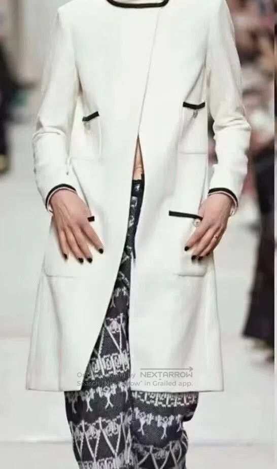 Chanel Chanel Color-Block Long Coat with Pockets. Size M / US 6-8 / IT 42-44 - 8 Thumbnail