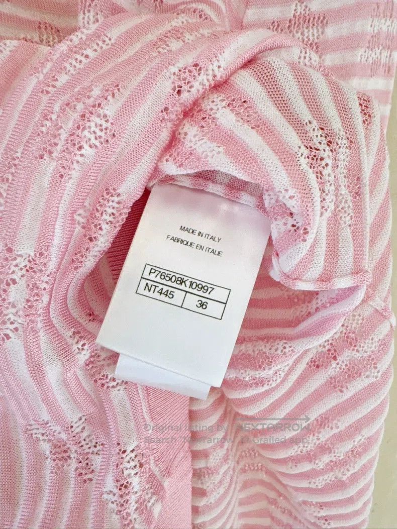 Chanel Chanel 24C Early Spring Vacation Pink and White Striped Ho Size XS / US 0-2 / IT 36-38 - 9 Thumbnail