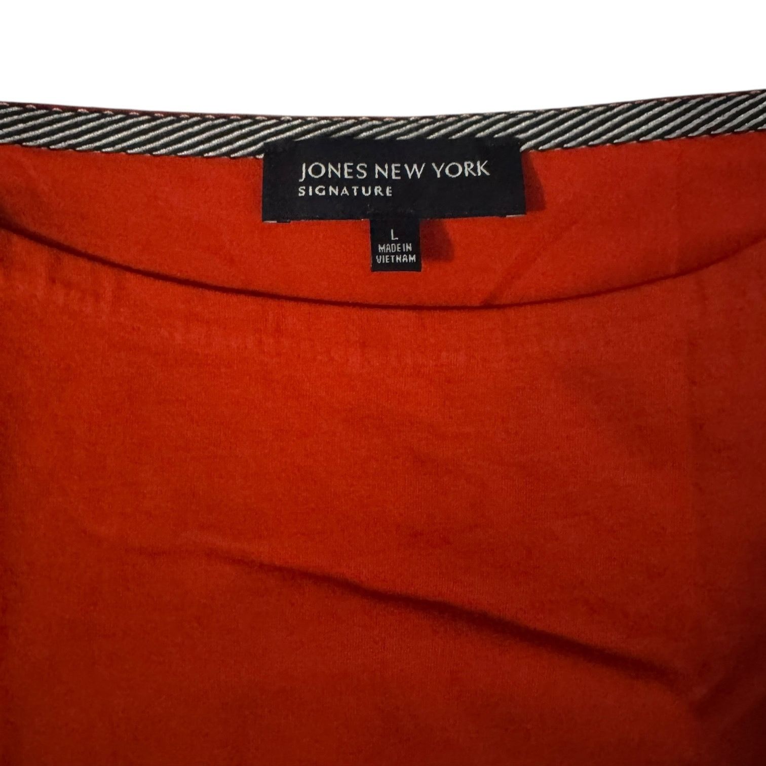 Jones New York Jones New York Women’s Short Sleeve Orange Shirt – Large Size L / US 10 / IT 46 - 2 Thumbnail
