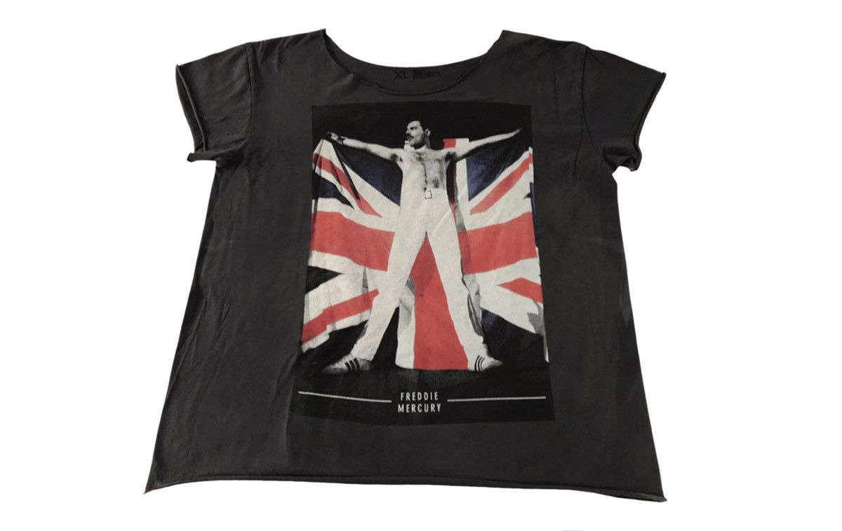 Band Tees Freddie Mercury Queen Band Big British Flag Printed Tee Size US XL / EU 56 / 4 - 1 Thumbnail