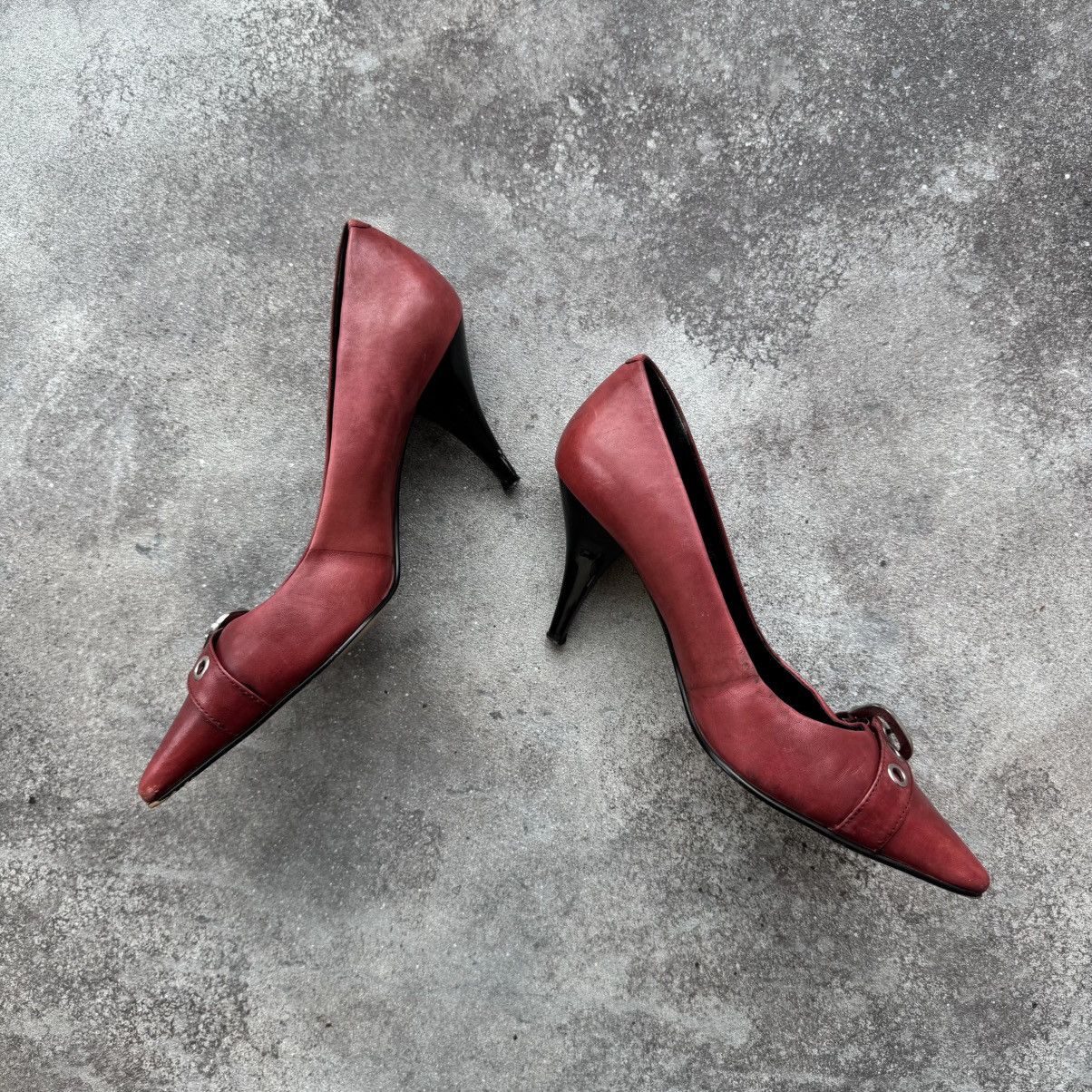 Other Cyber Y2K Riot Hardcore Style Vintage Leather Spike Heels Size US 7 / IT 37 - 10 Thumbnail
