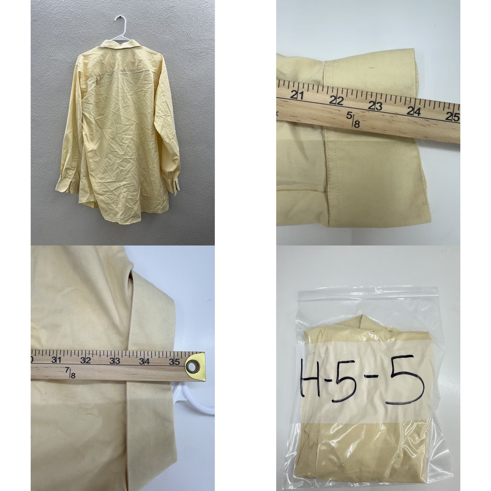 Van Heusen Van Heusen Mens Shirt Size 17 34/35 Tall Yellow Long Sleeve Button-Up Shirt Mens Regular"] Size US XL / EU 56 / 4 - 8 Thumbnail