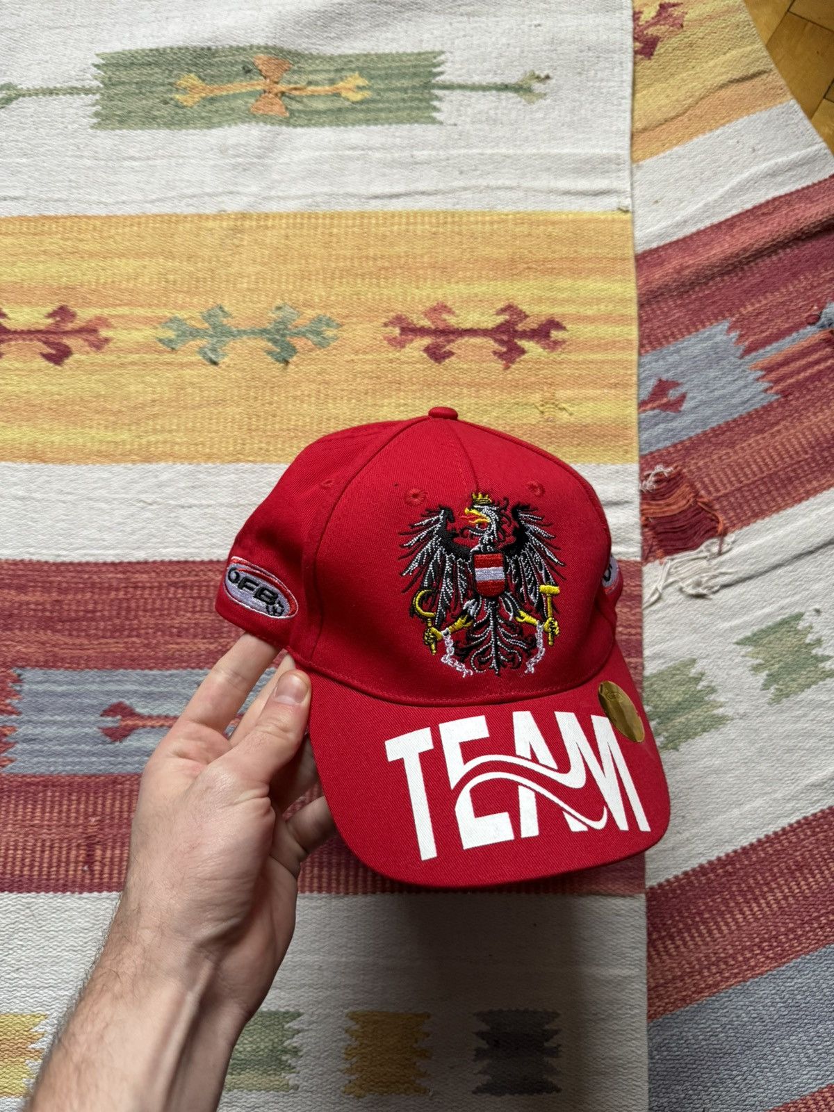 Formula 1 OFB By Mitraco Austria Team y2k Racing Red Hat Size ONE SIZE - 2 Thumbnail