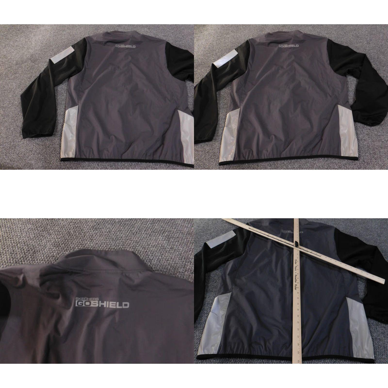 SKECHERS Skechers Performance Jacket Mens 2XL Gray Windbreaker Full Zip Golf Windproof Water Resistant Reflective Pockets Zip Lined GoShield Size US XXL / EU 58 / 5 - 9 Thumbnail