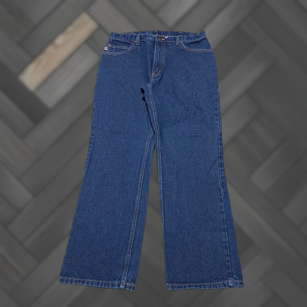Vintage VINTAGE All American Clothing Co Jeans Bootcut 34x30 Men Dark Denim 5-Pocket Design, Button, Logo Mens Size US 34 / EU 50 - 1 Thumbnail
