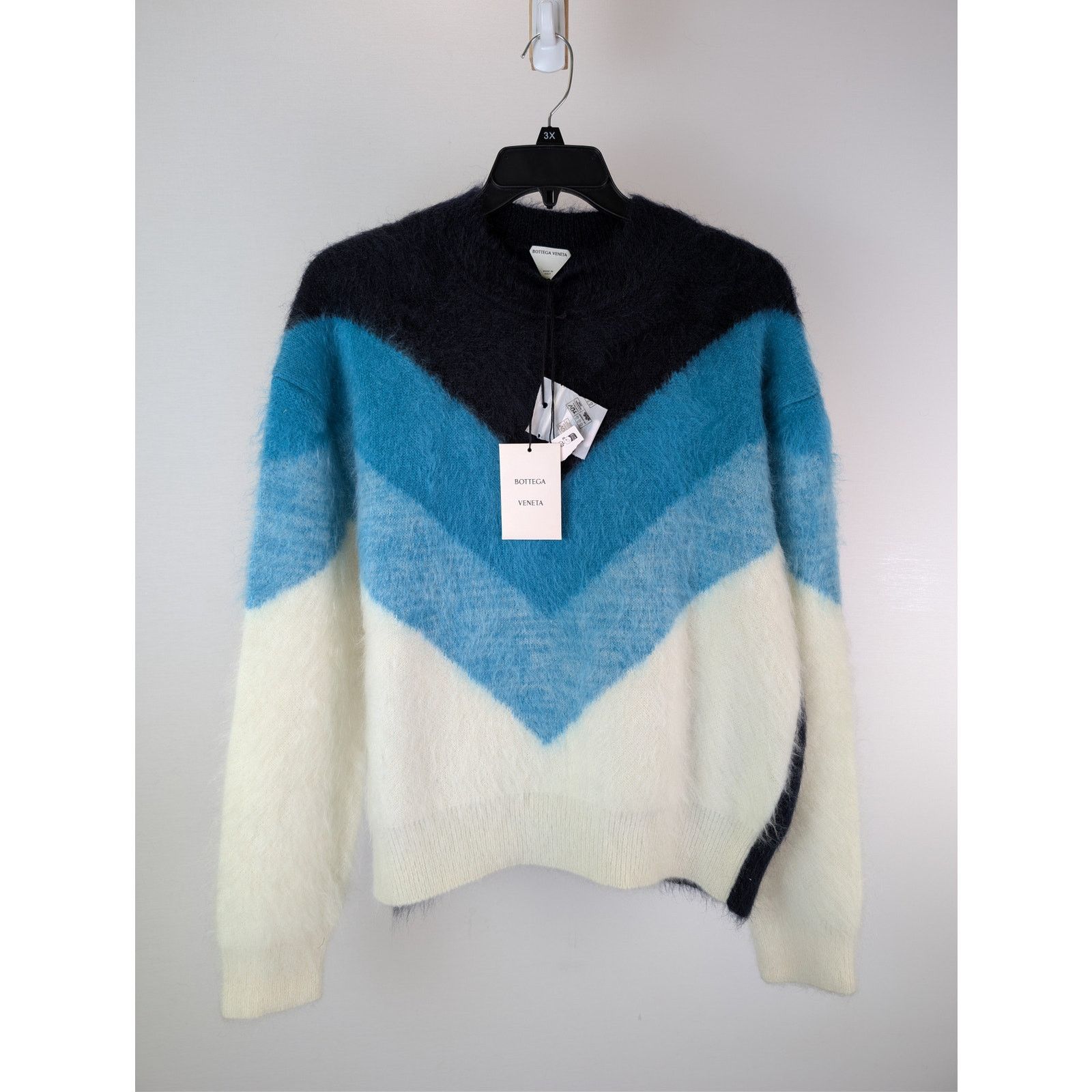 Bottega Veneta o1rshd1 wool mohair chevron jumper Knitwear Sweatshirt Size US M / EU 48-50 / 2 - 2 Thumbnail