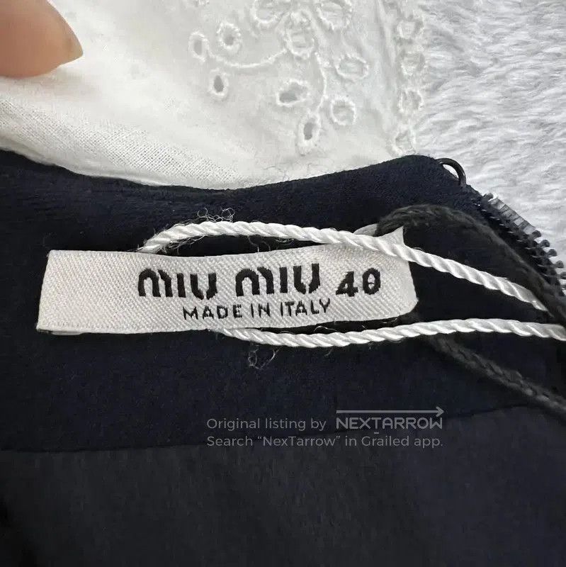 Miu Miu Miu Miu Black Cotton Short Sleeve Dress . Size XXS / US 00 / IT 34 - 5 Thumbnail