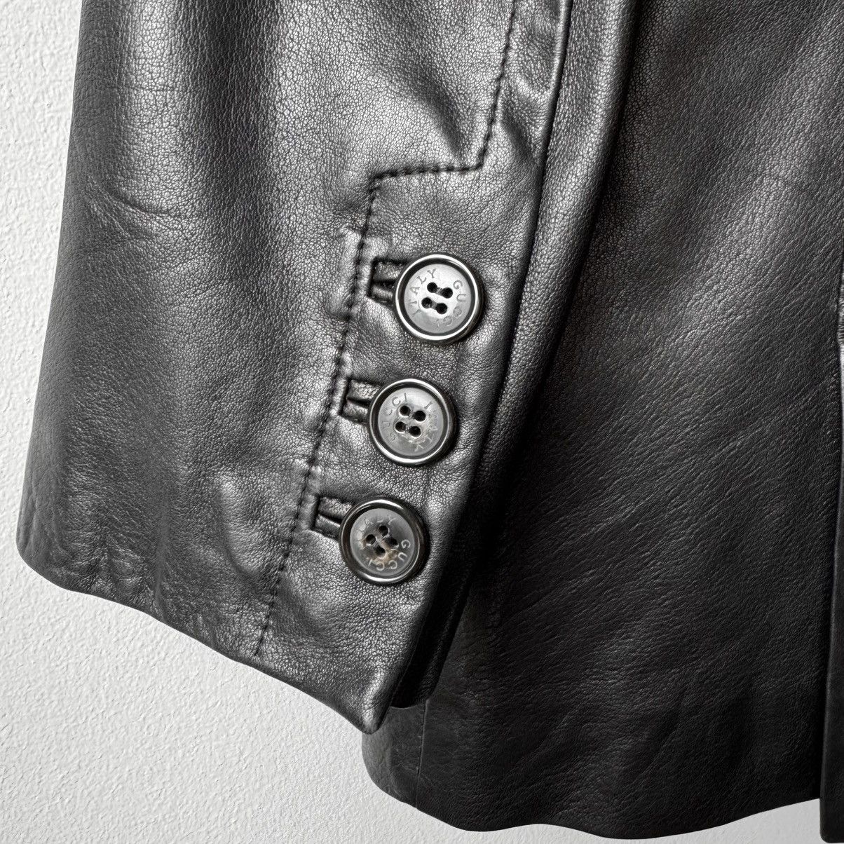 Gucci Gucci Tom Ford FW1996 Double Breasted Lined Leather Peacoat Size US M / EU 48-50 / 2 - 11 Thumbnail