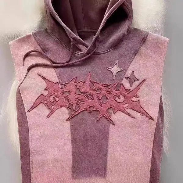 VIBE Custom Star Patchwork Oversized Pullover Hoodies Size US L / EU 52-54 / 3 - 5 Thumbnail
