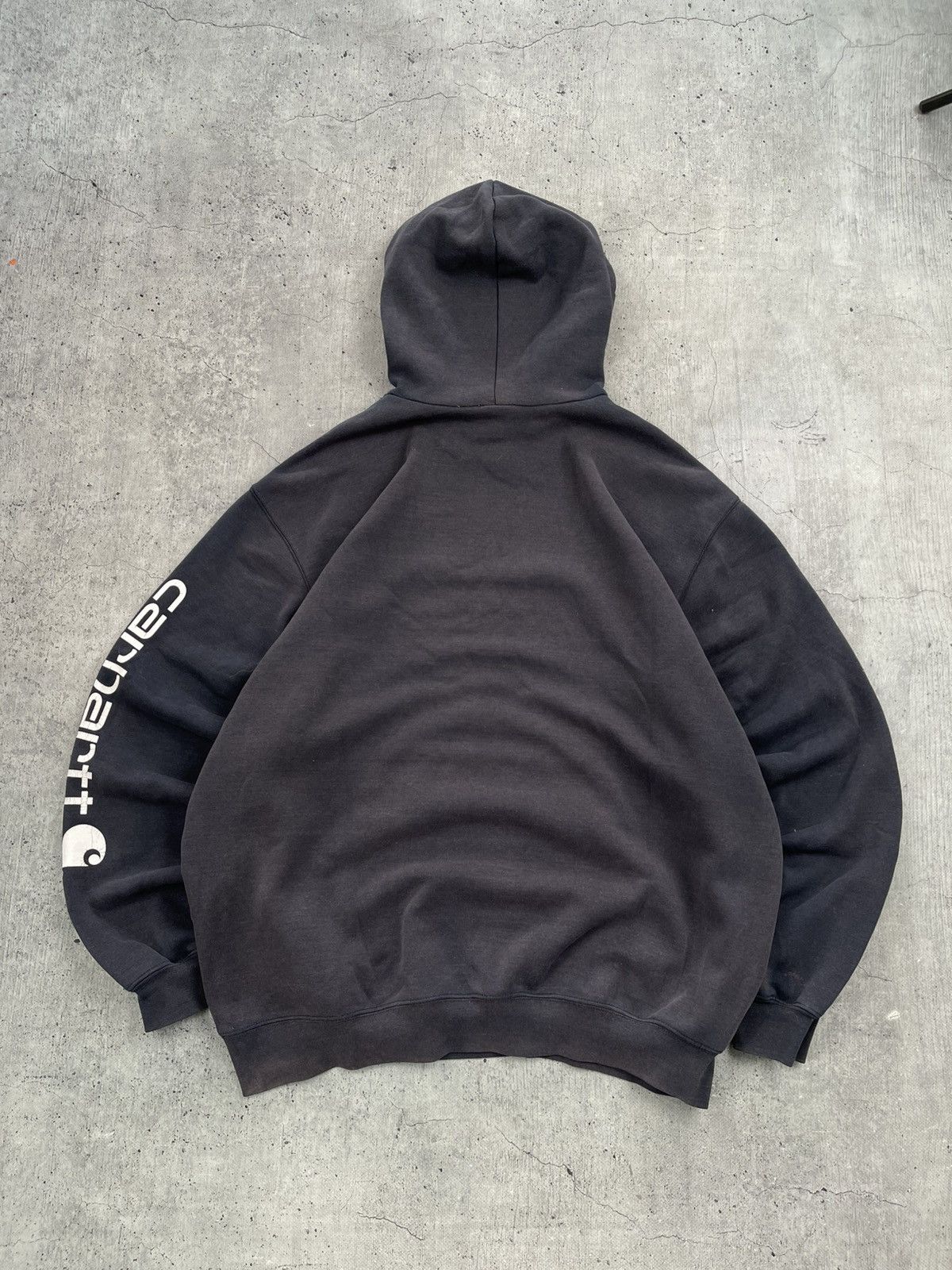Carhartt CARHARTT Distressed Detroit Big Logo Hoodie Sun-Faded Baggy Size US XL / EU 56 / 4 - 12 Thumbnail