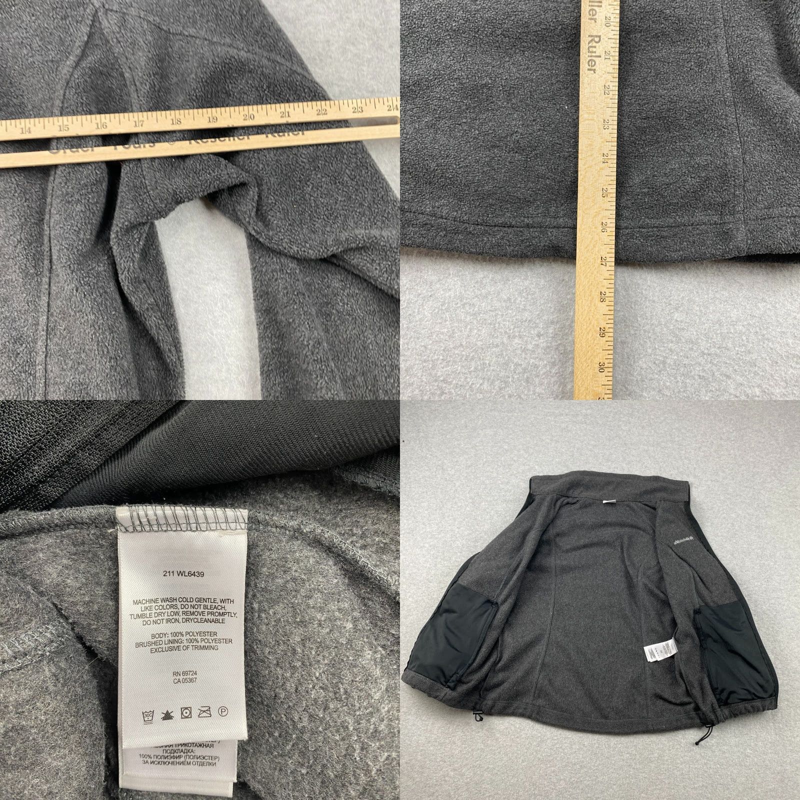 Vintage Columbia Benton Springs Fleece Jacket Womens Medium Gray Full Zip Pocket Outdoor Size M / US 6-8 / IT 42-44 - 8 Thumbnail