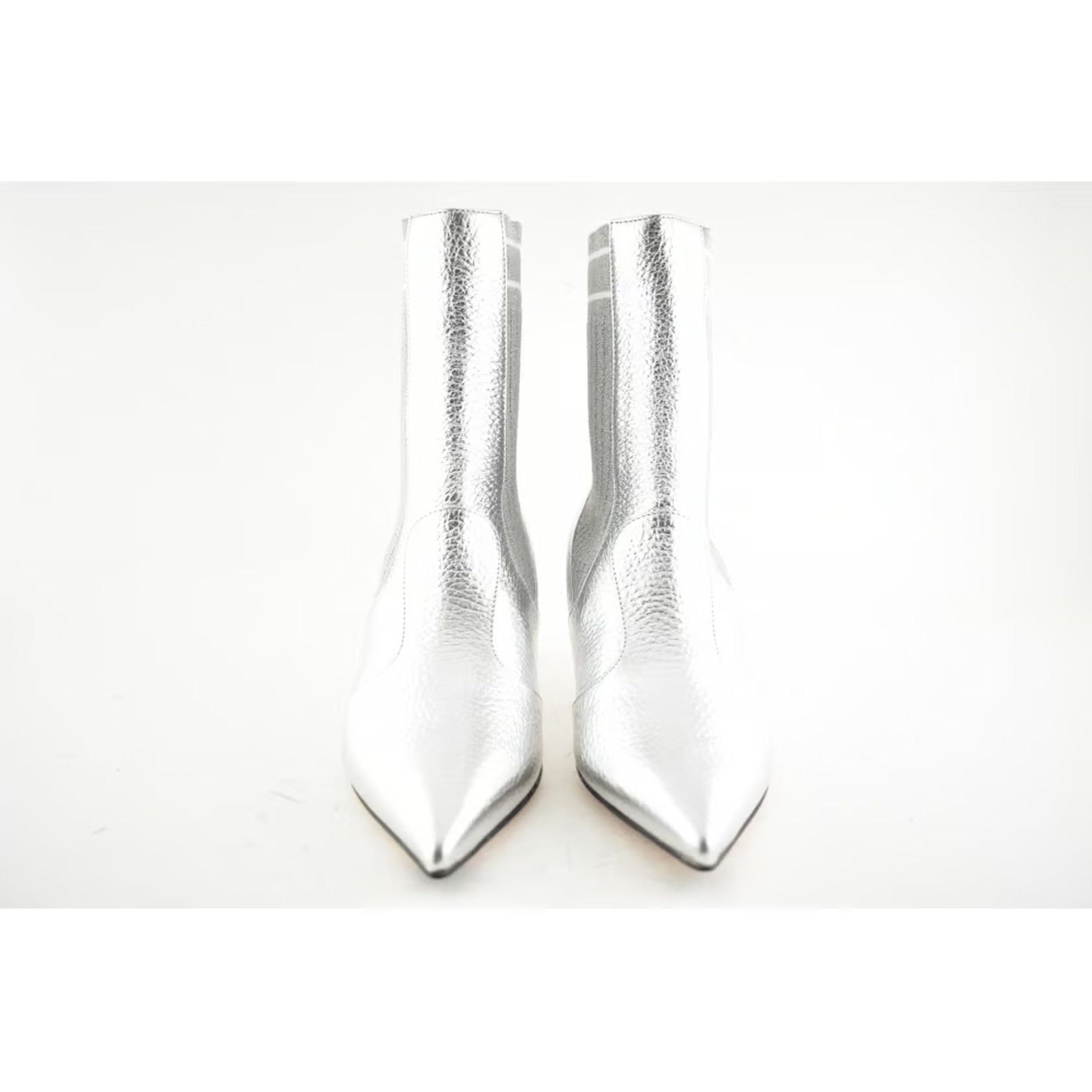 Fendi Fendi Rockoko Silver Scuba Stretch FF Logo Knit Sock Ankle Size US 6 / IT 36 - 6 Thumbnail