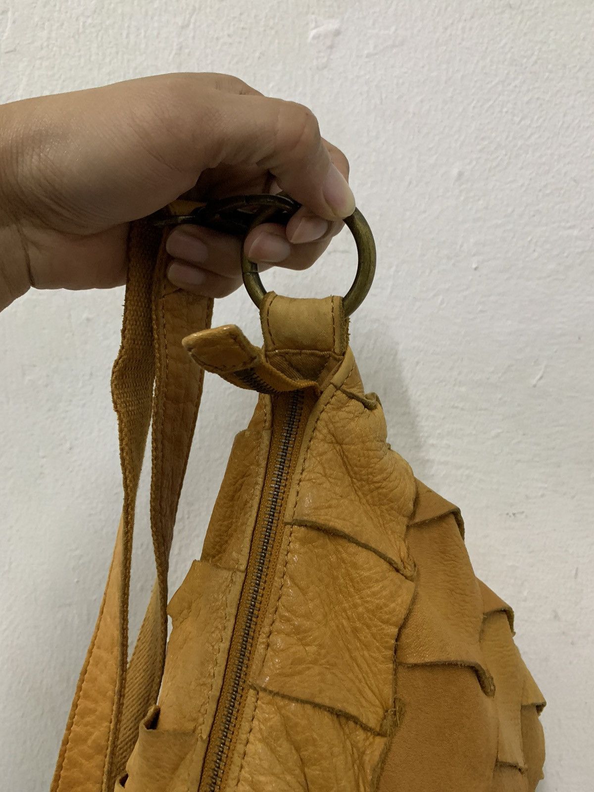 Leather Leather Patches Handbag Kapital Style Size ONE SIZE - 11 Thumbnail
