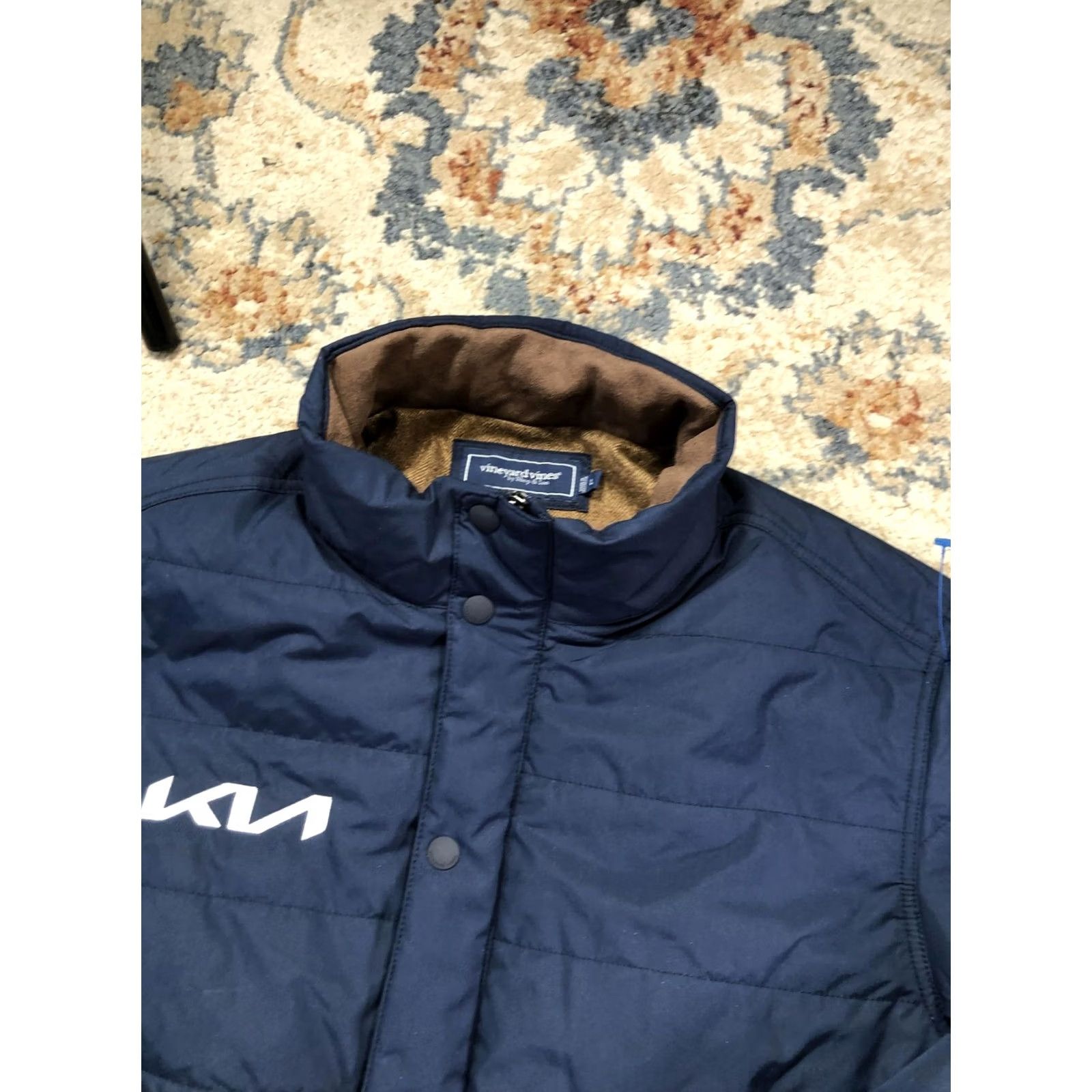 Vineyard Vines Vineyard Vines Jacket Mens L Blue Quilted Full Zip Insulated Lined KIA Logo Size US L / EU 52-54 / 3 - 6 Thumbnail