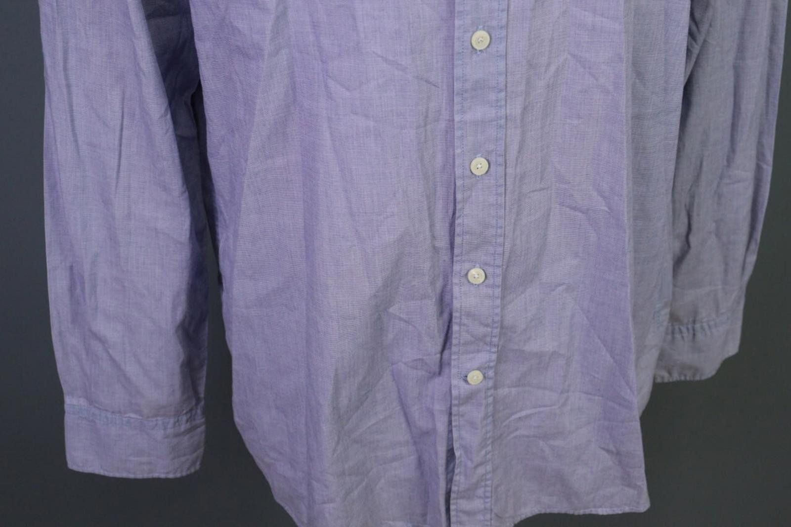Designer Hackett London Classic Fit Gray Button Down Shirt Size L Size US L / EU 52-54 / 3 - 9 Thumbnail