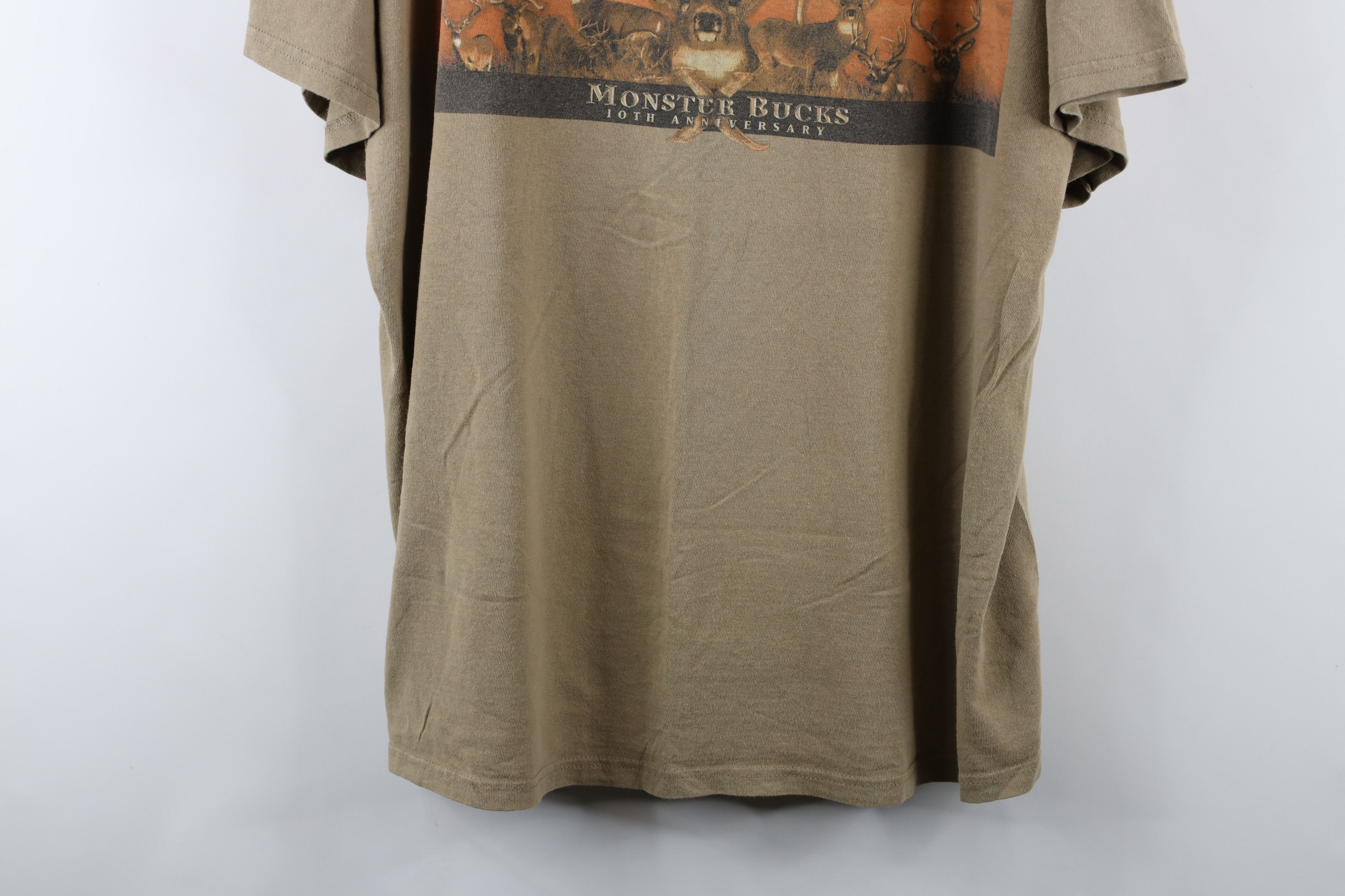 Vintage Vintage 90s Streetwear Deer Monster Bucks T-Shirt Brown Size US XL / EU 56 / 4 - 3 Thumbnail